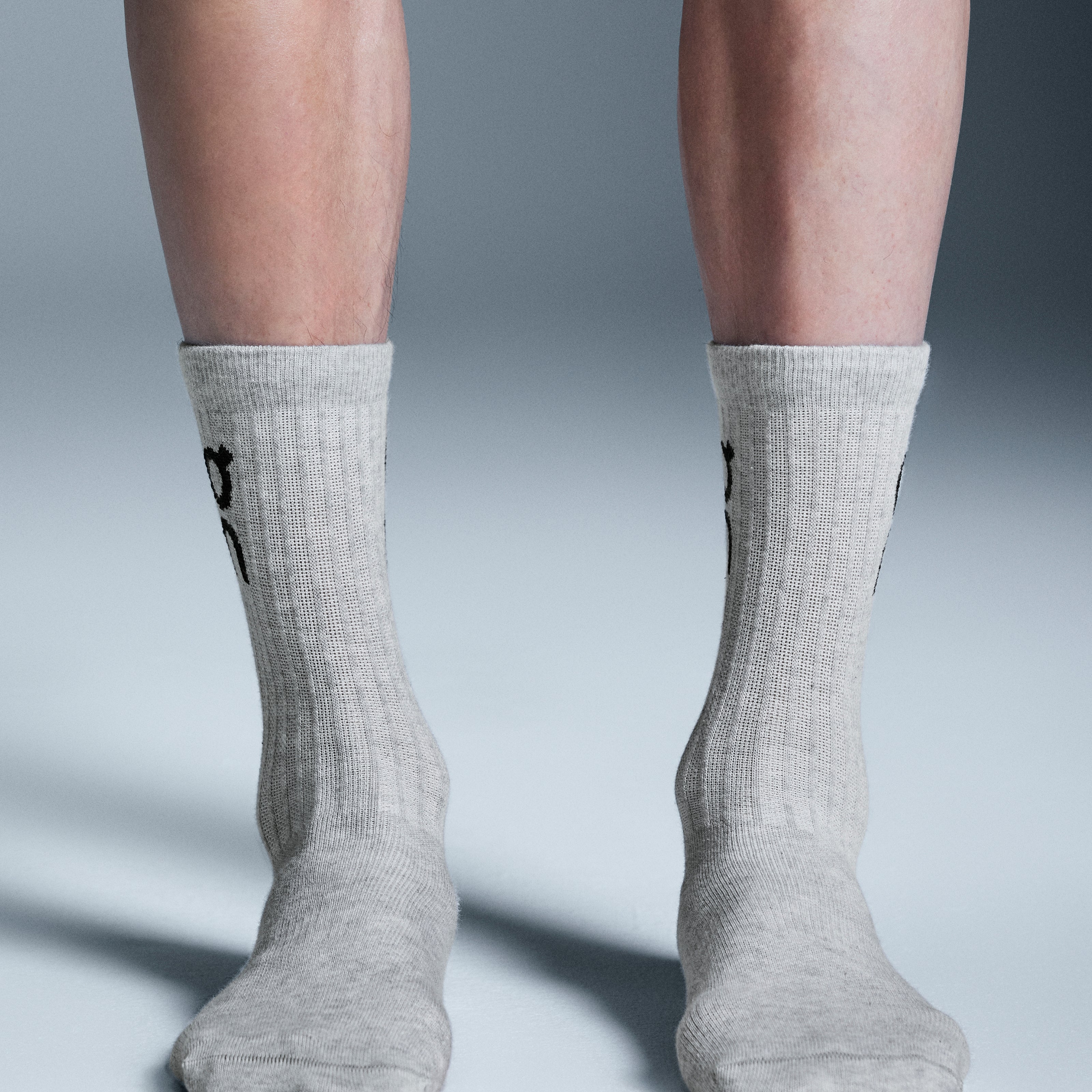 Logo Sock High 3P Calcetines Unisex Gris
