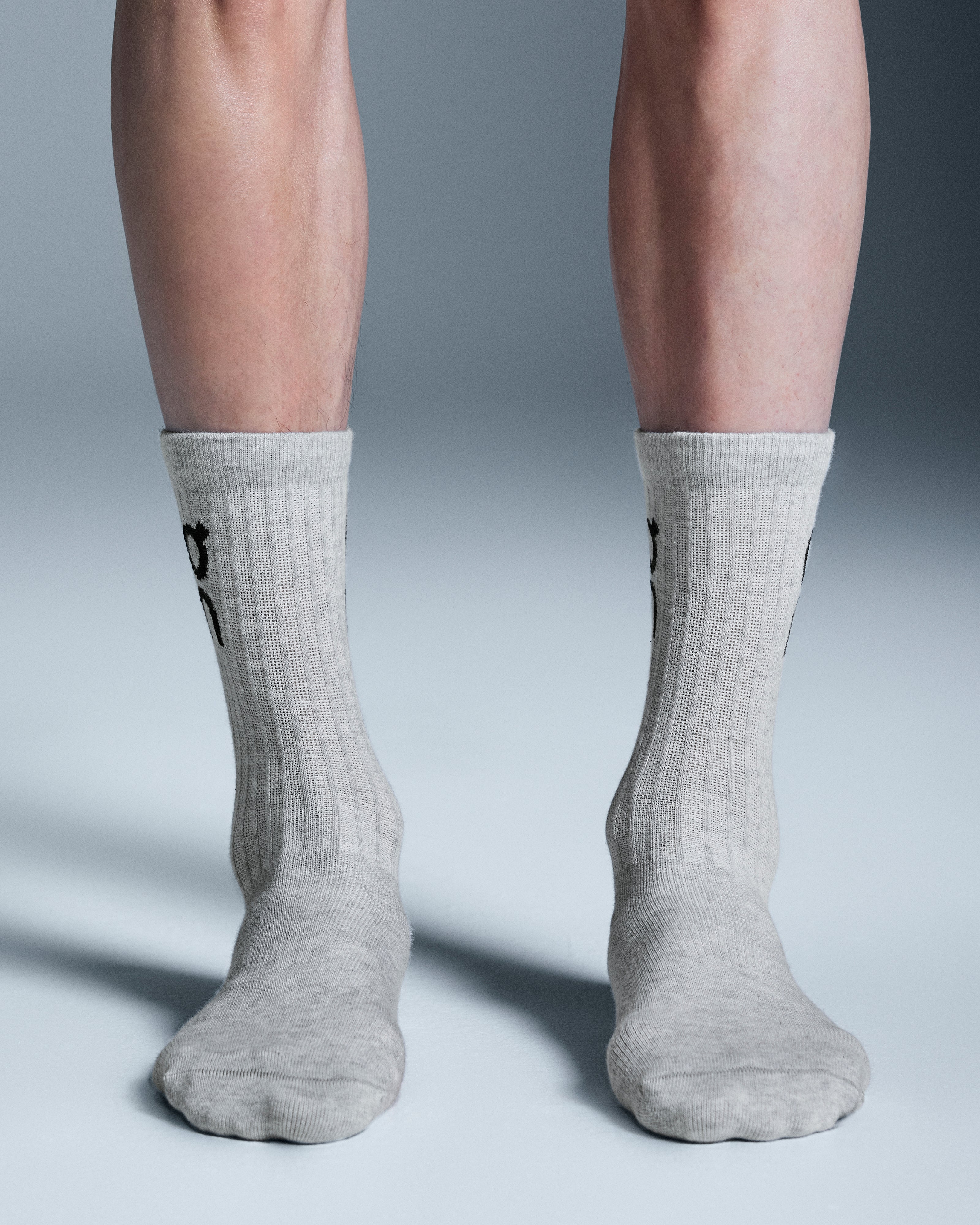Logo Sock High 3P Calcetines Unisex Gris