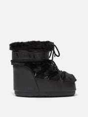 Icon Low Faux Fur Black Botas Uso Diario Unisex Moon Boot