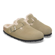 Zueco Boston Lana de borrego Ante Taupe Horma Regular Gris