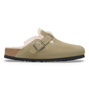 Zueco Boston Lana de borrego Ante Taupe Horma Regular Gris
