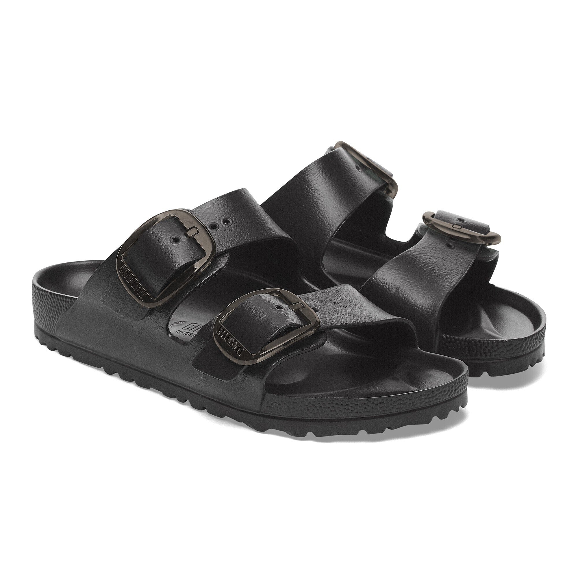 Sandalia Arizona Big Buckle EVA Black Horma Angosta Negro