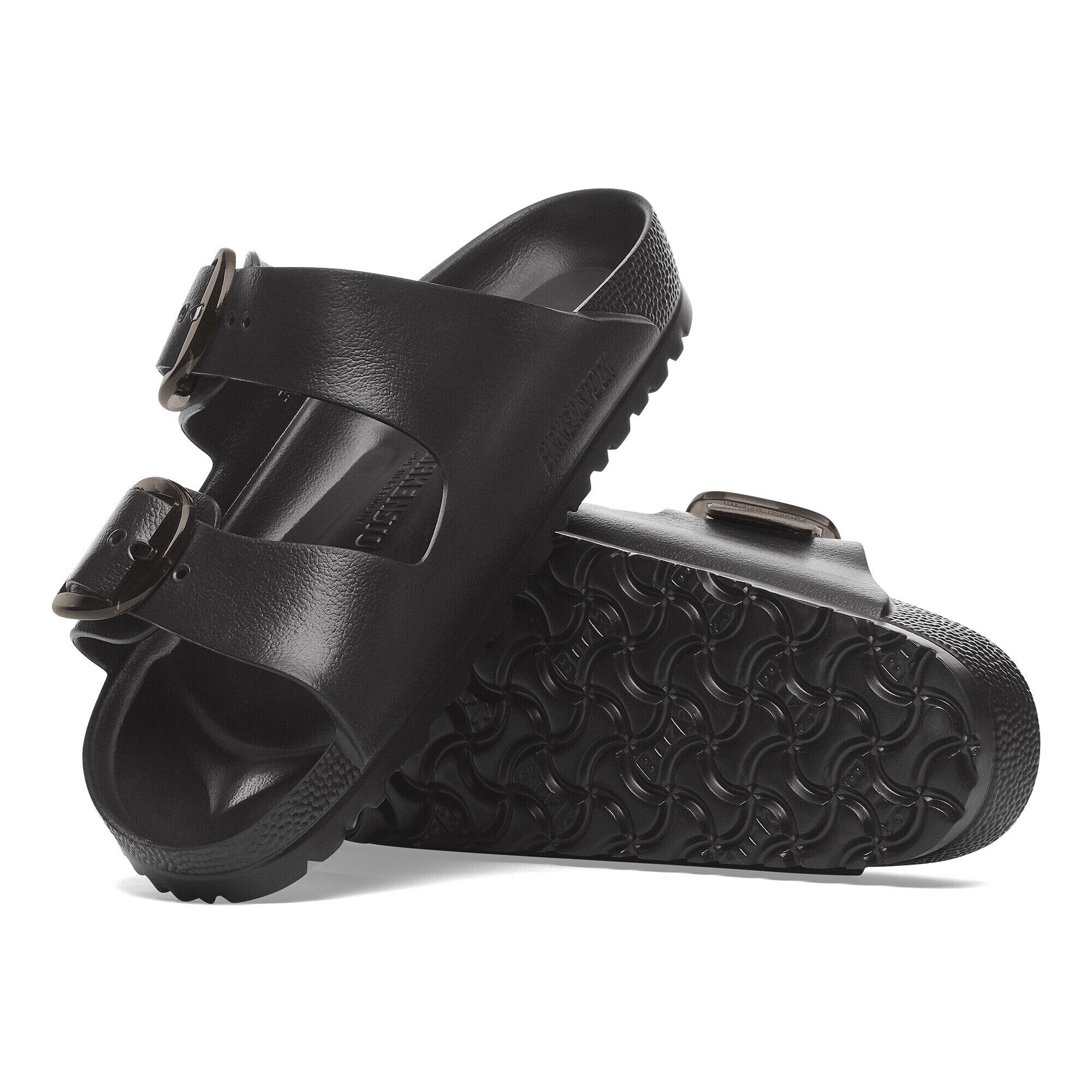 Sandalia Arizona Big Buckle EVA Black Horma Angosta Negro