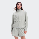 Polerón On Courtside 1/2 Zip Eaze gris mujer