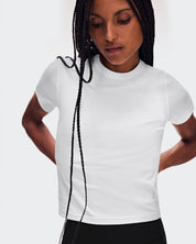 All-Day Ribbed T-Shirt Polera Mujer Blanco