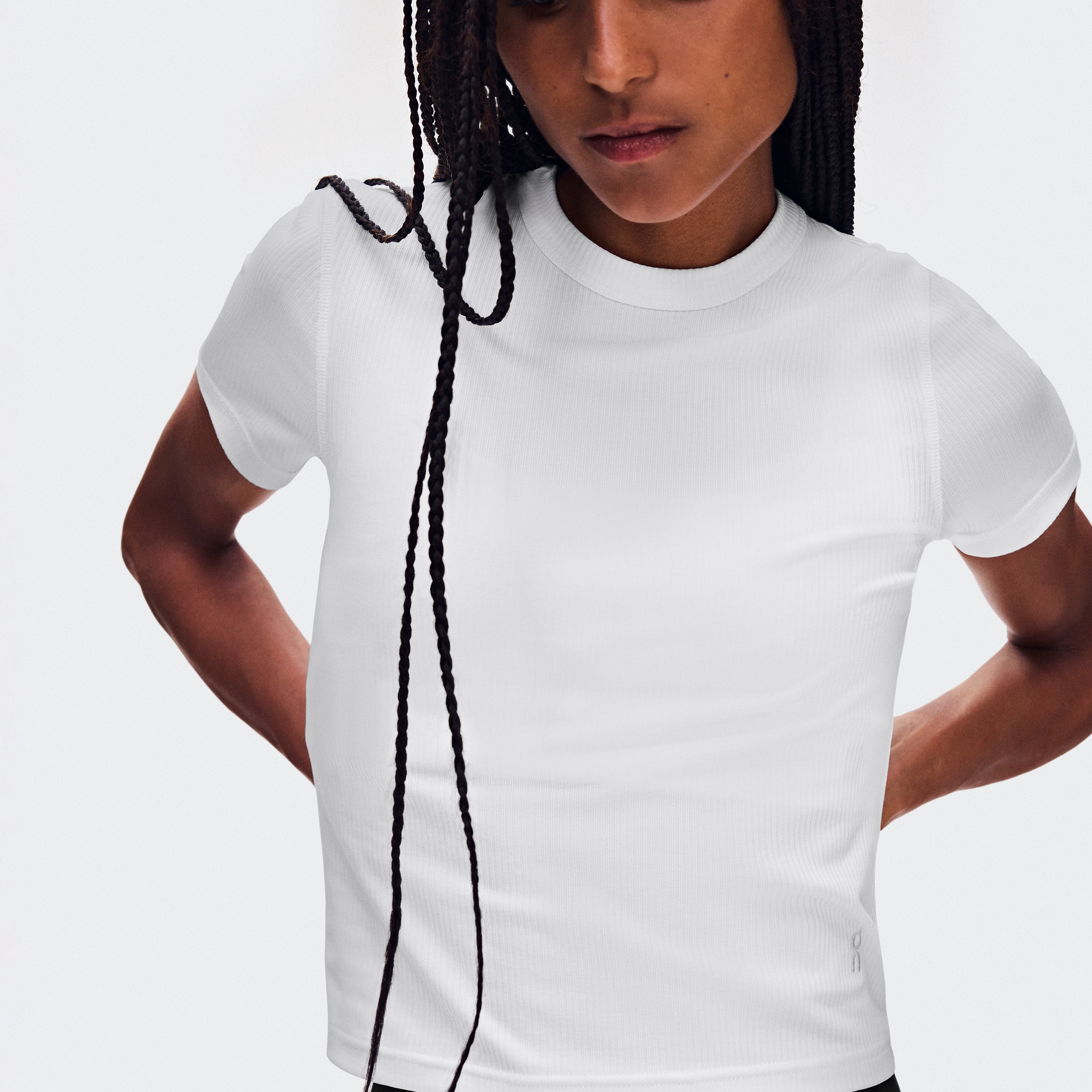 All-Day Ribbed T-Shirt Polera Mujer Blanco