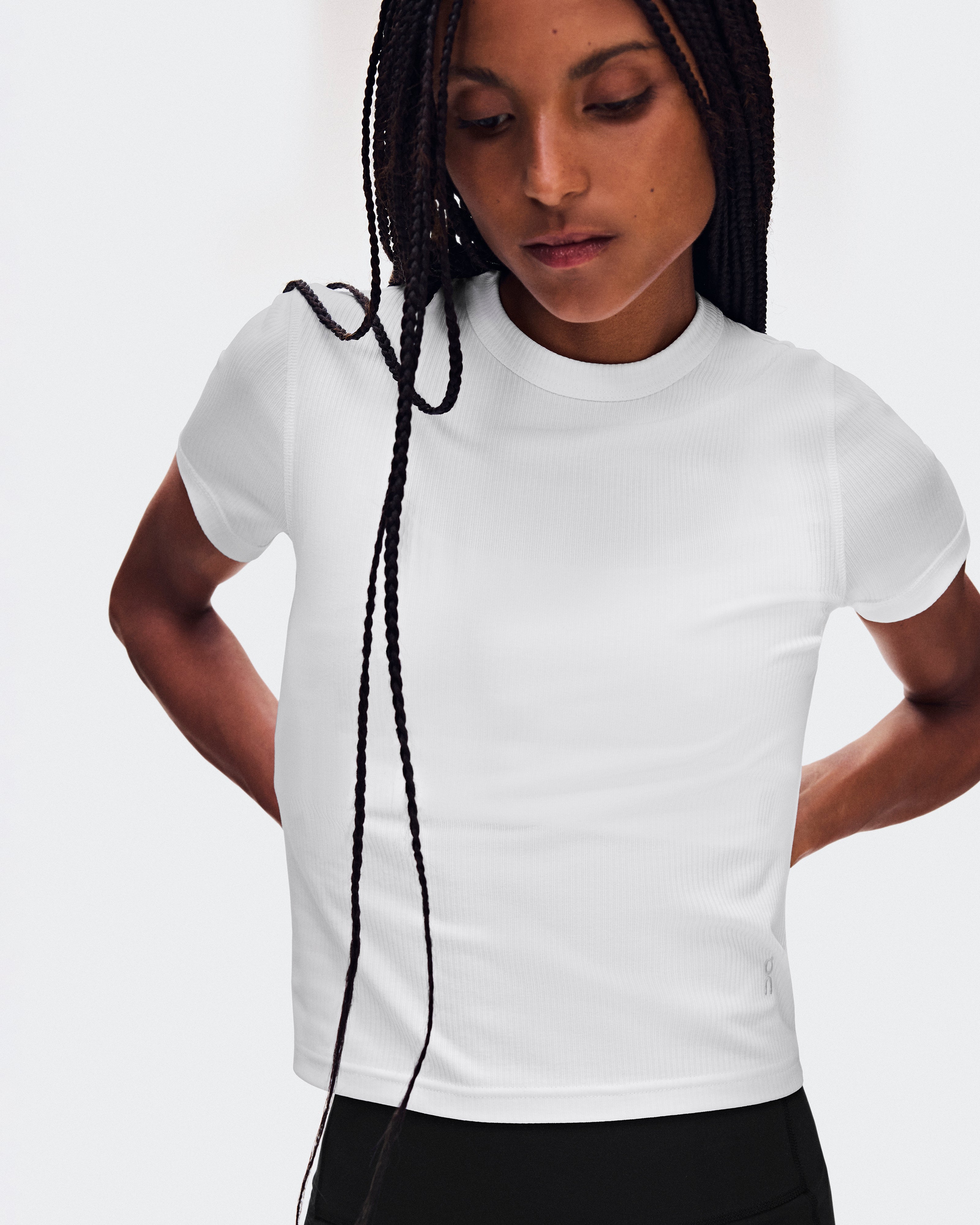 All-Day Ribbed T-Shirt Polera Mujer Blanco