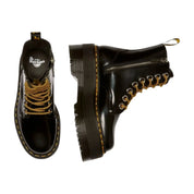 Bota Jadon Max de plataforma para mujer en cuero negro.