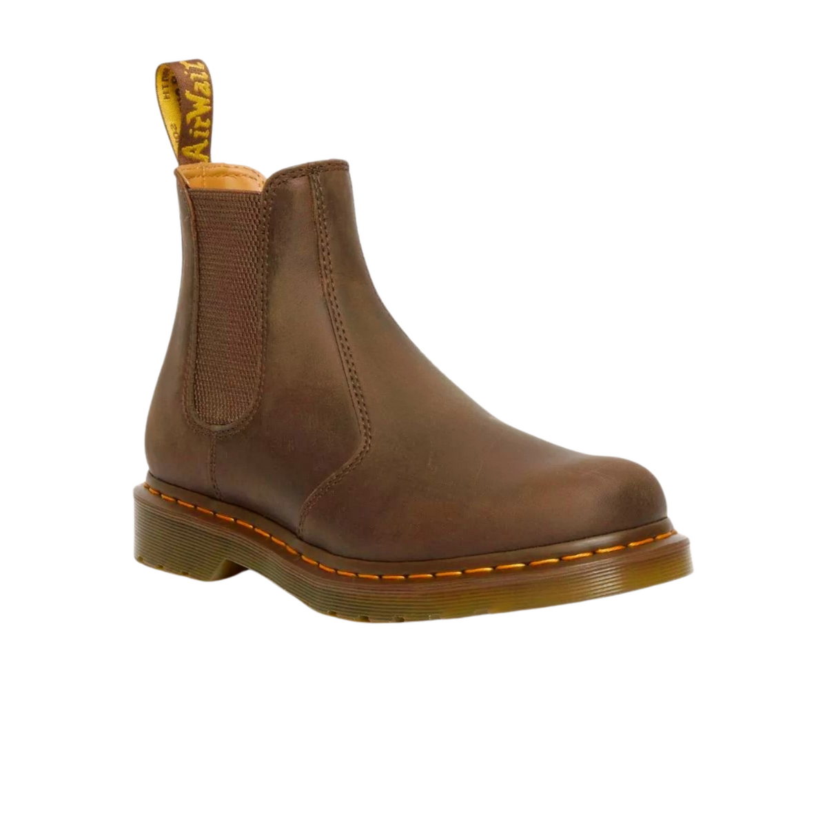 Bota 2976 Yellow Stitch de Cuero Crazy Horse Dr. Martens