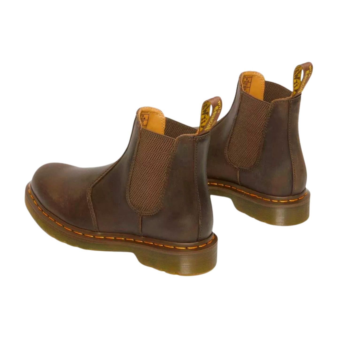 Bota 2976 Yellow Stitch de Cuero Crazy Horse Dr. Martens