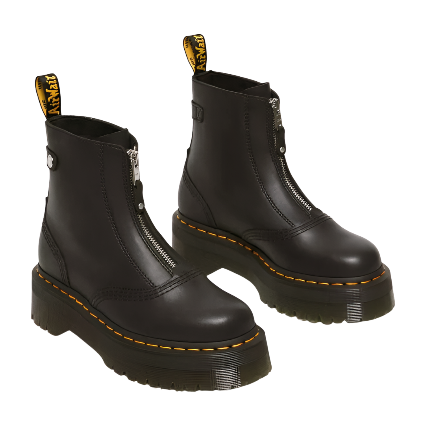 Bota Jetta Con Plataforma de Cuero Dr. Martens