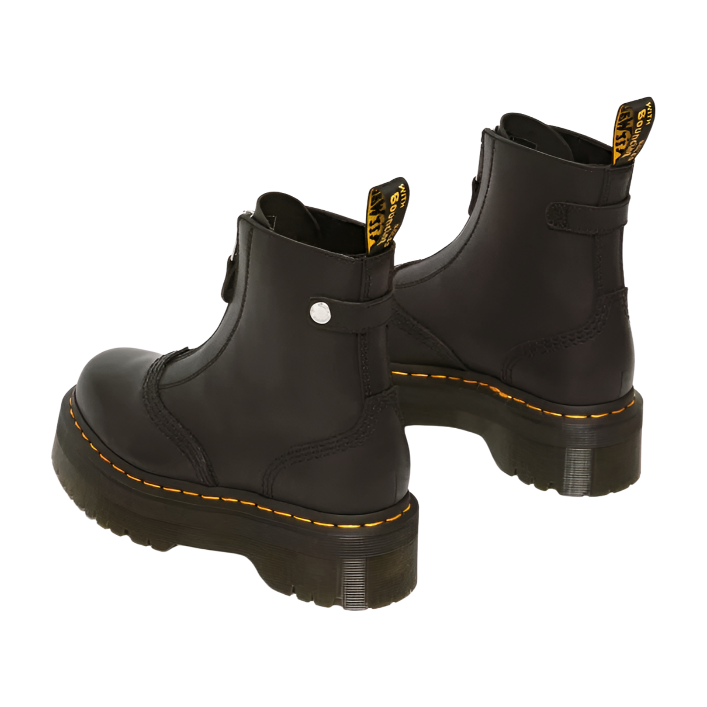 Bota Jetta Con Plataforma de Cuero Dr. Martens
