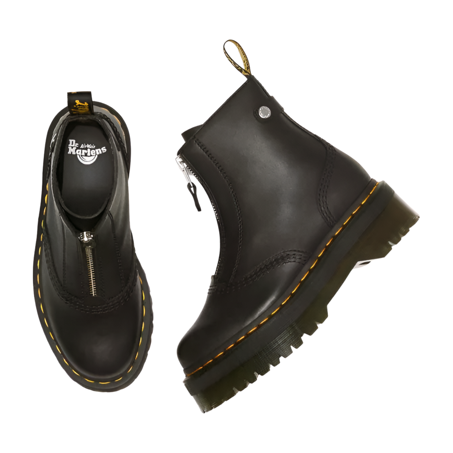 Bota Jetta Con Plataforma de Cuero Dr. Martens