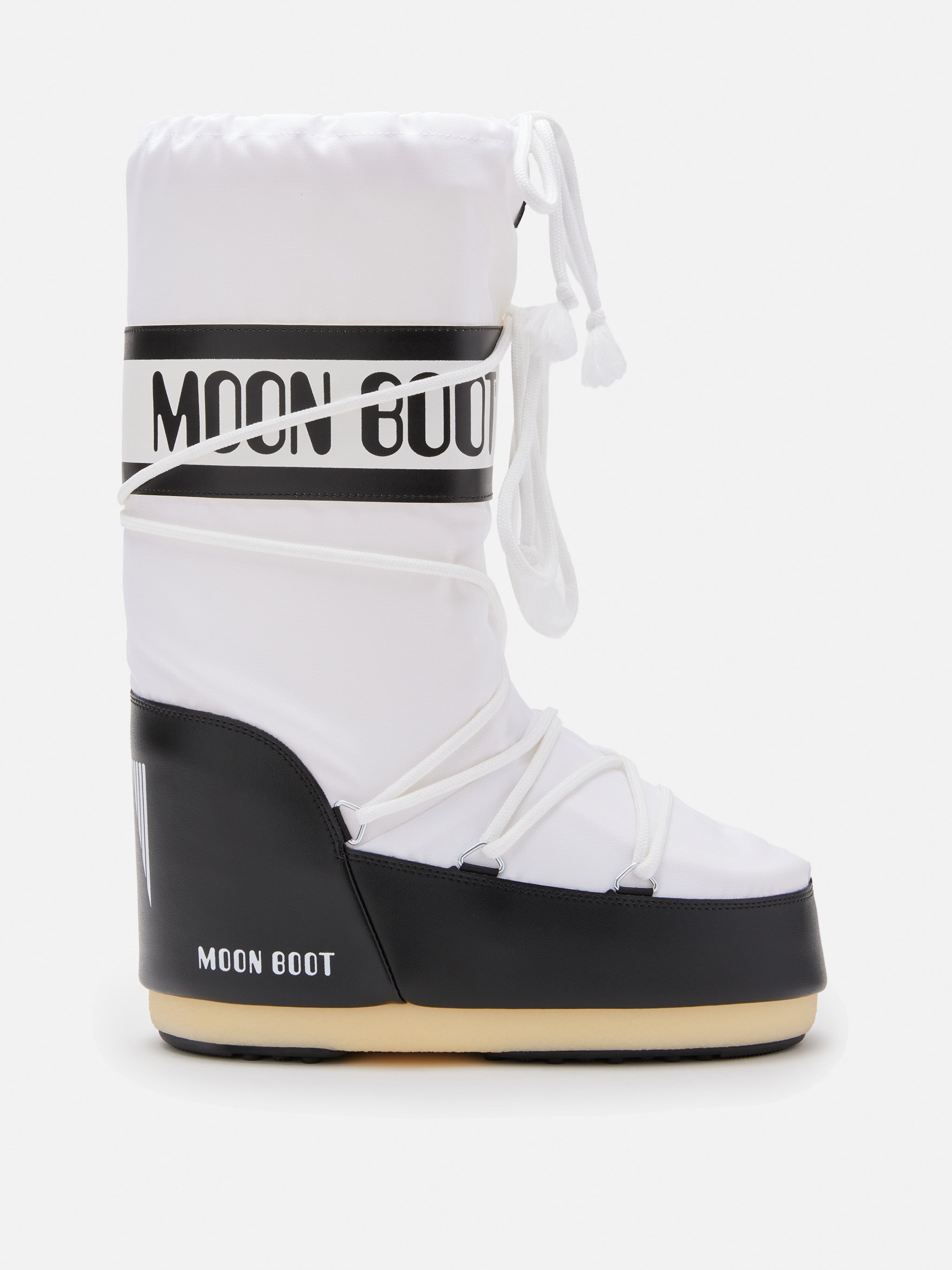Icon Nylon Black White Botas Uso Diario Unisex Moon Boot