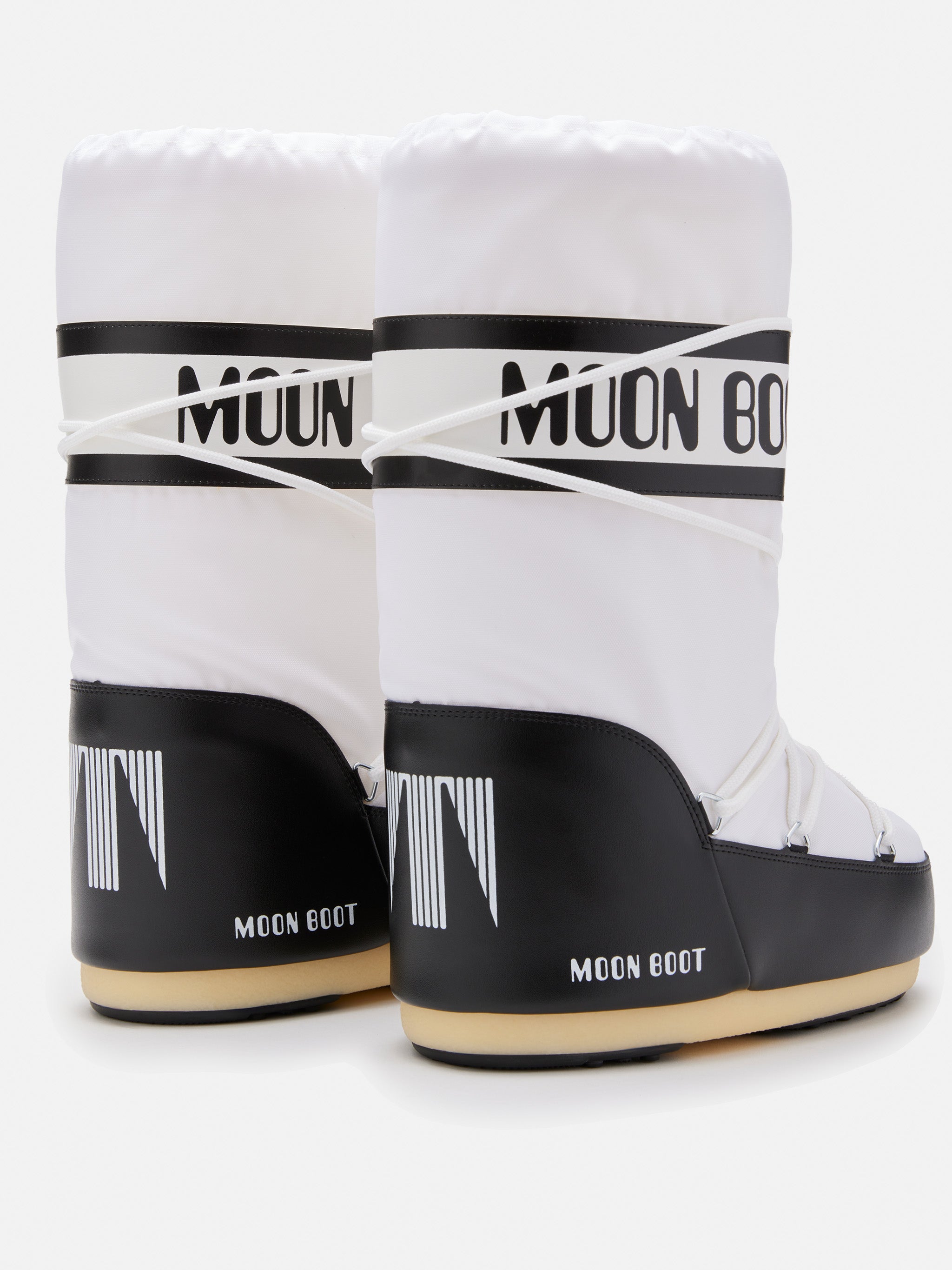 Icon Nylon Black White Botas Uso Diario Unisex Moon Boot
