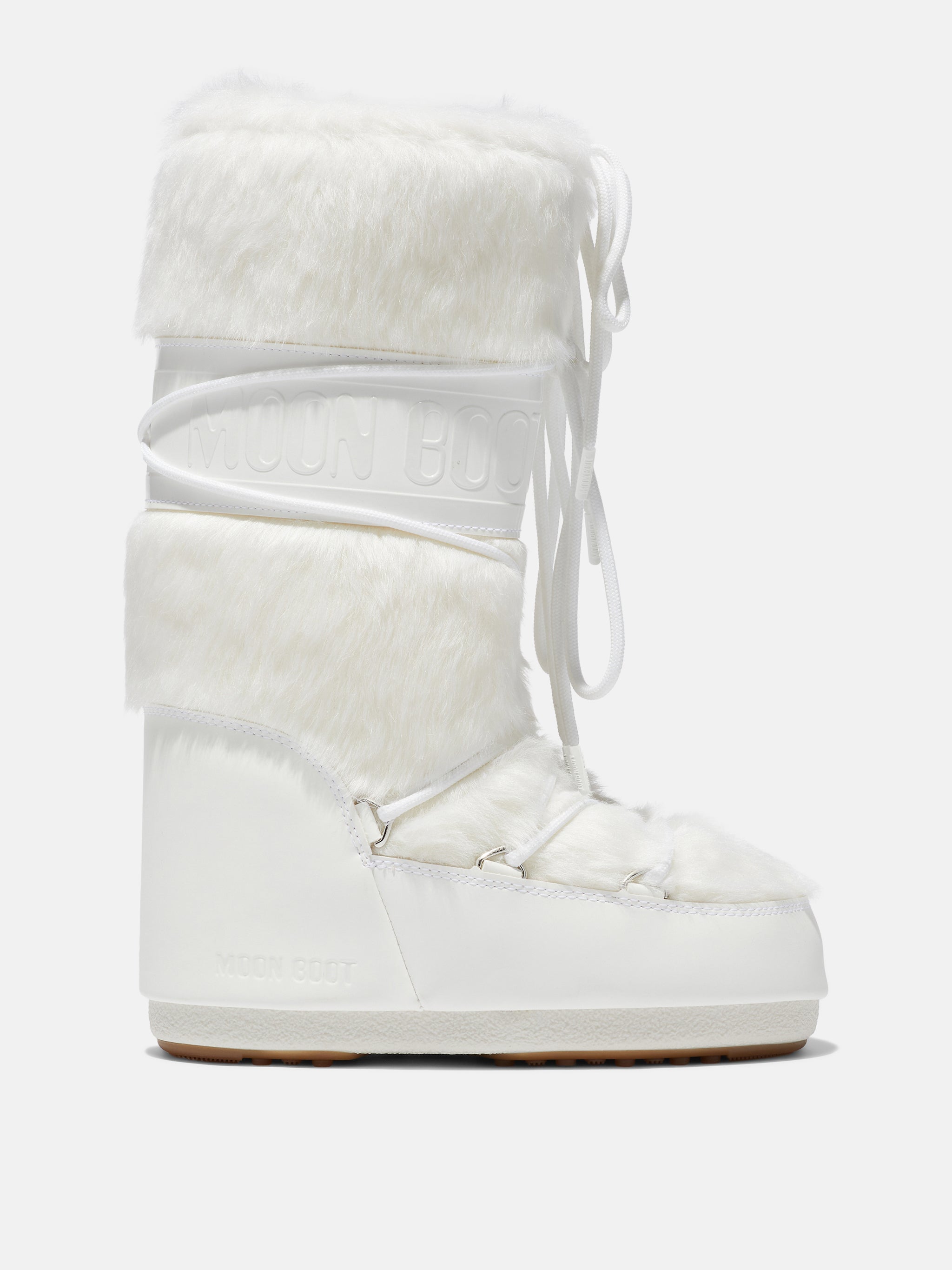 Icon Faux Fur White Botas Uso Diario Unisex Moon Boot