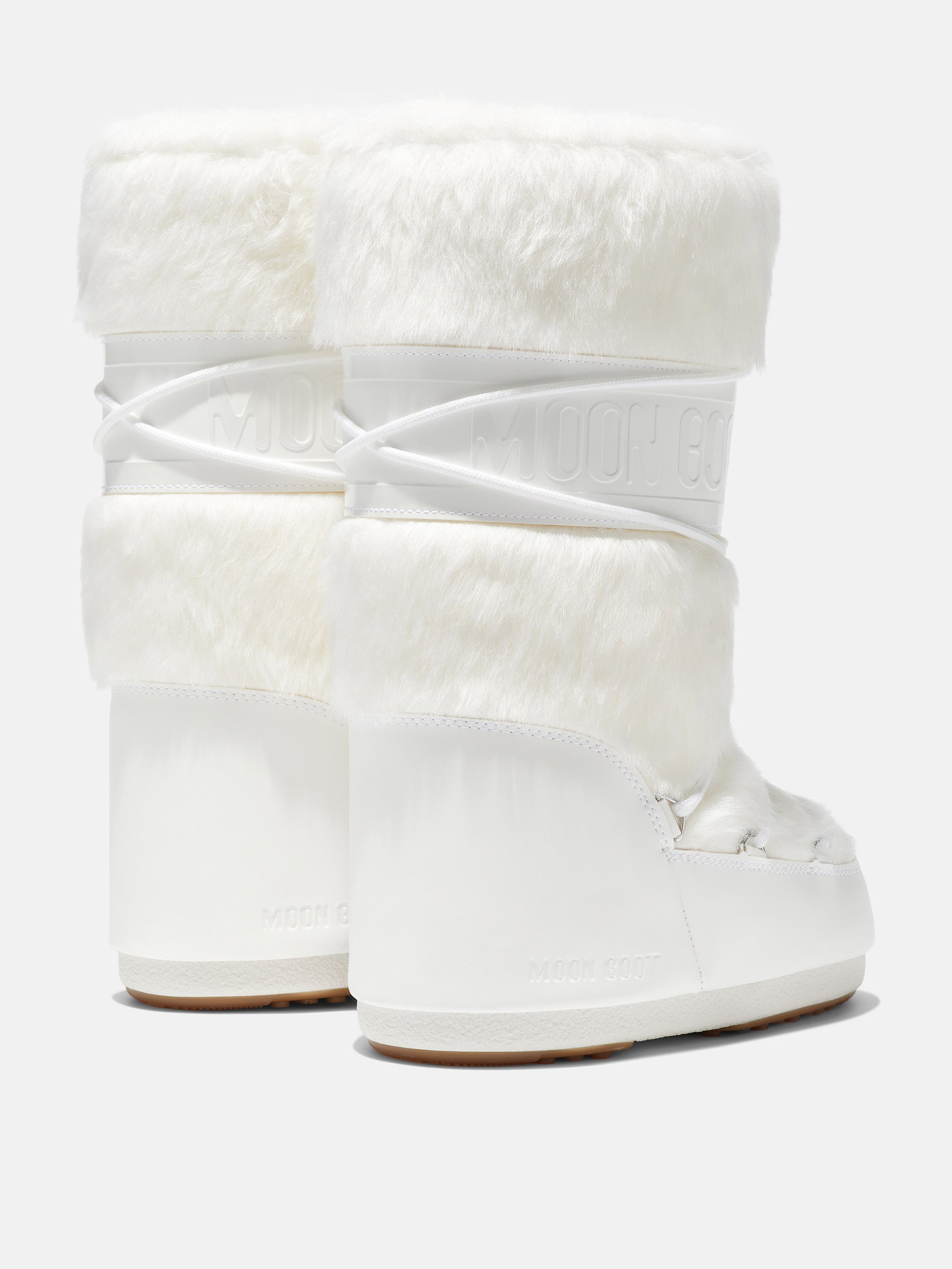 Icon Faux Fur White Botas Uso Diario Unisex Moon Boot