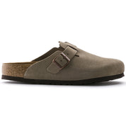 Zueco Boston Plantilla blanda Ante Taupe Horma Angosta Gris