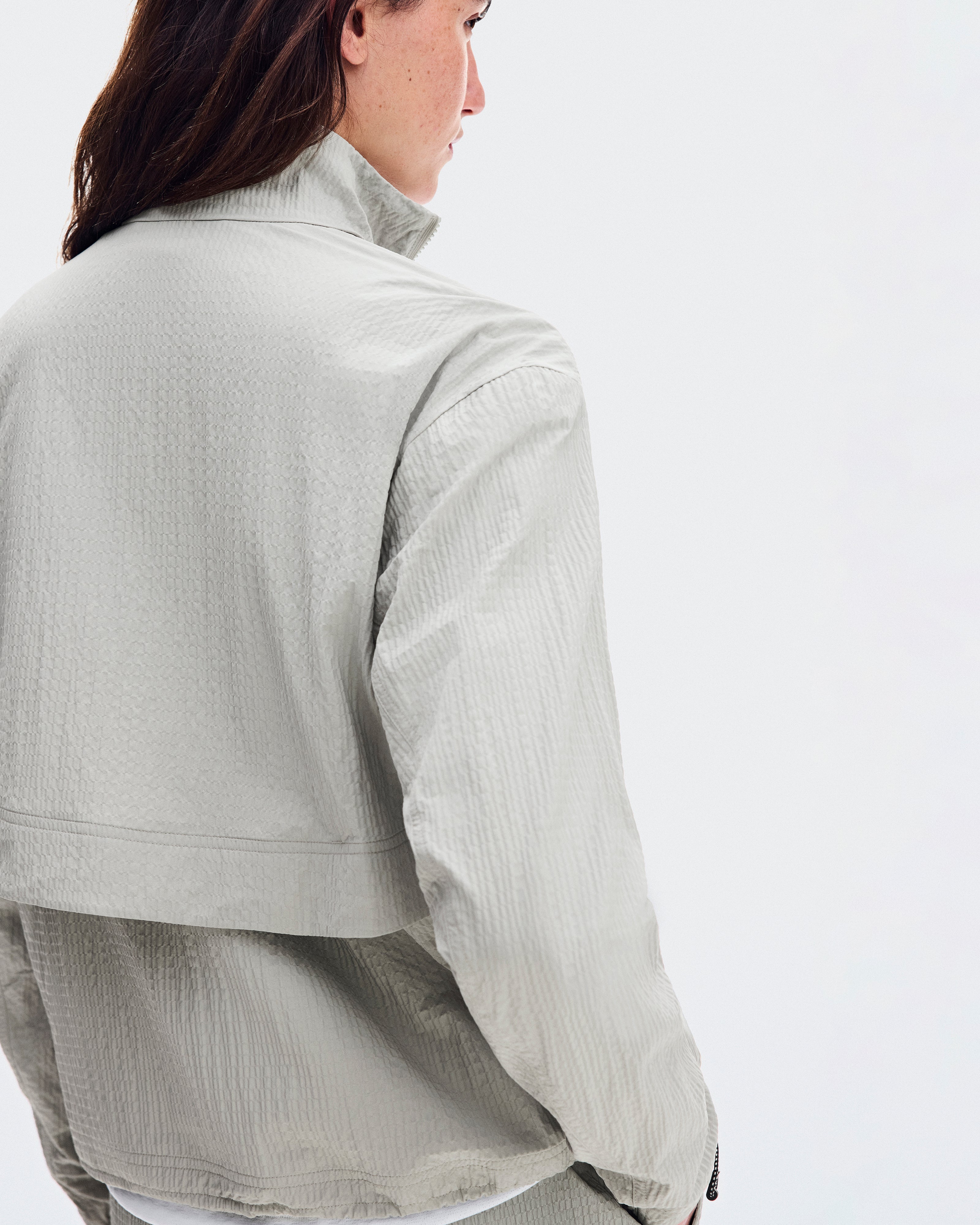 Polerón On Courtside 1/2 Zip Eaze Mujer Gris