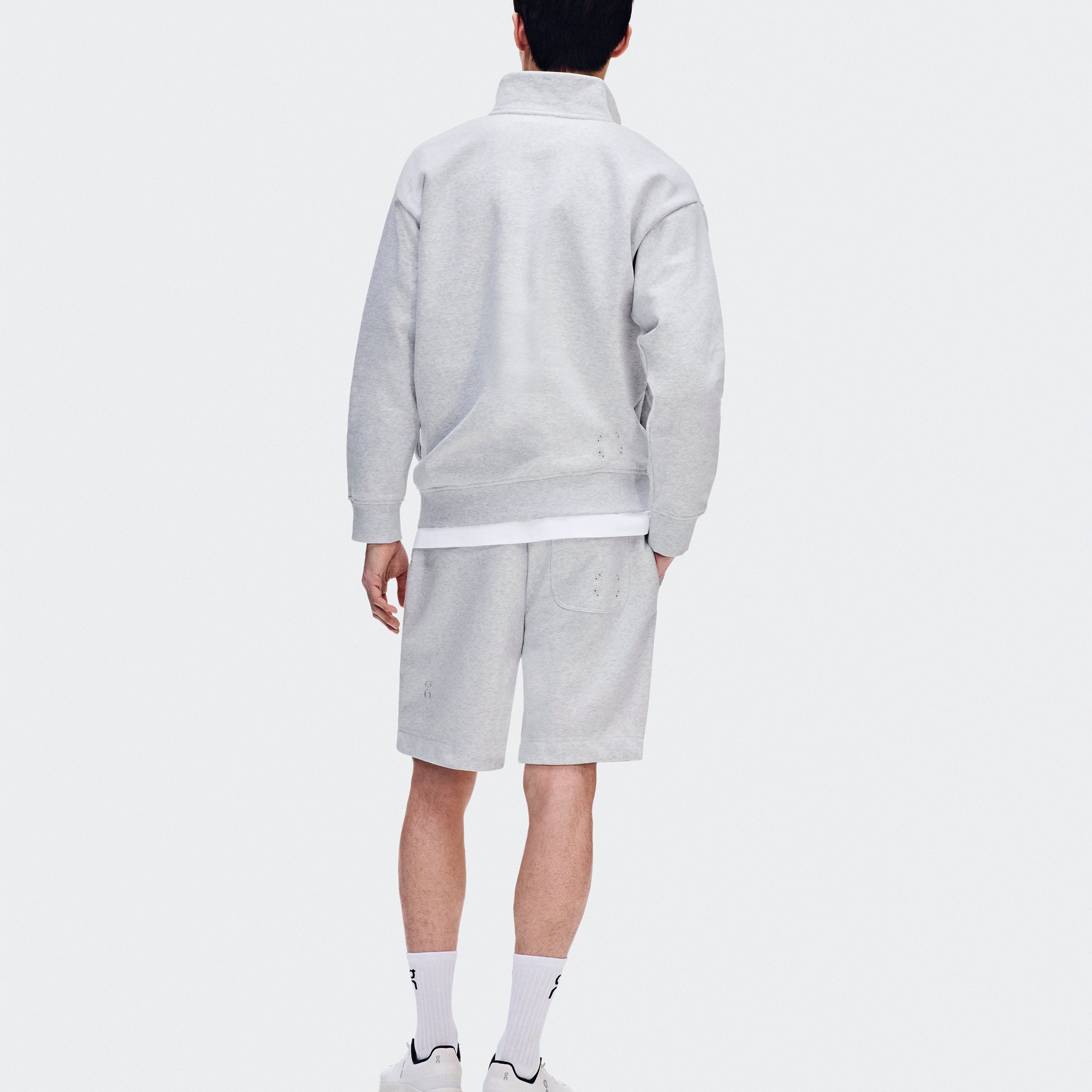 4 Zip Polerón Hombre Gris