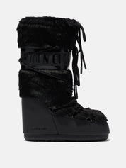 Icon Faux Fur Black Botas Uso Diario Unisex Moon Boot