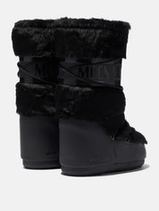 Icon Faux Fur Black Botas Uso Diario Unisex Moon Boot
