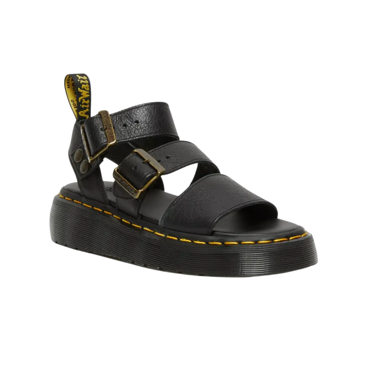 Gryphon Quad Black de Cuero Pisa Dr. Martens