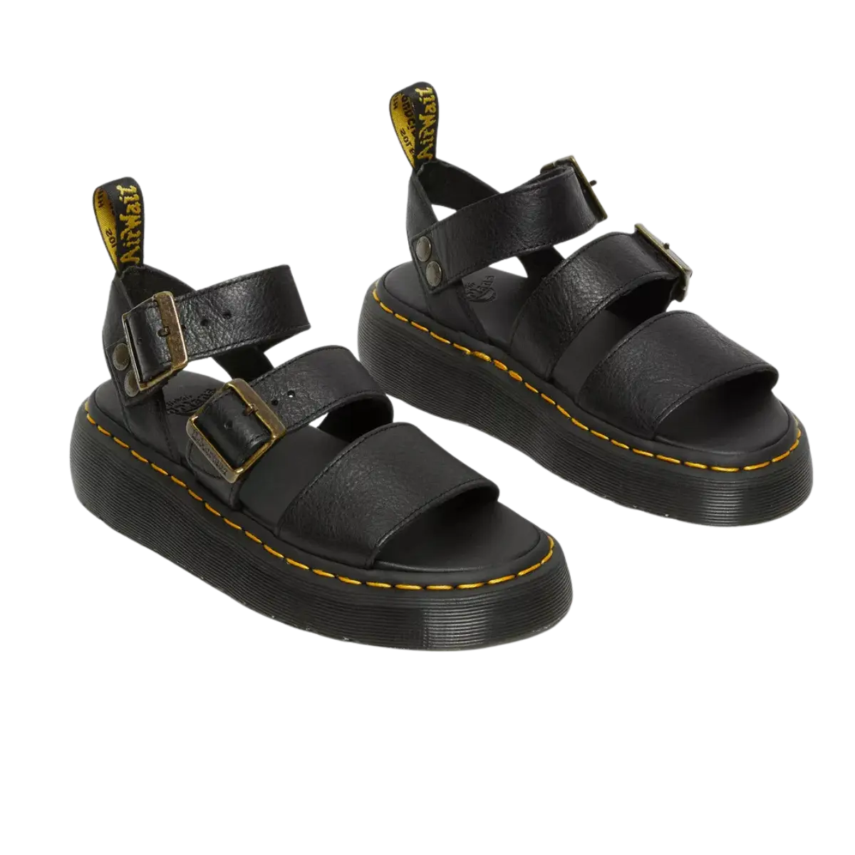 Gryphon Quad Black de Cuero Pisa Dr. Martens
