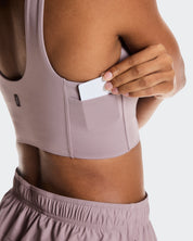 Polera On Core 2-in-1 Crop Mujer Rosado
