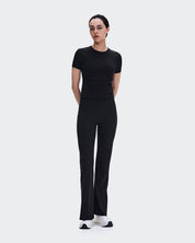 Polera On All-Day Ribbed T-Shirt Mujer Negro