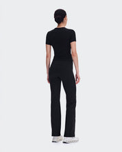 Polera On All-Day Ribbed T-Shirt Mujer Negro