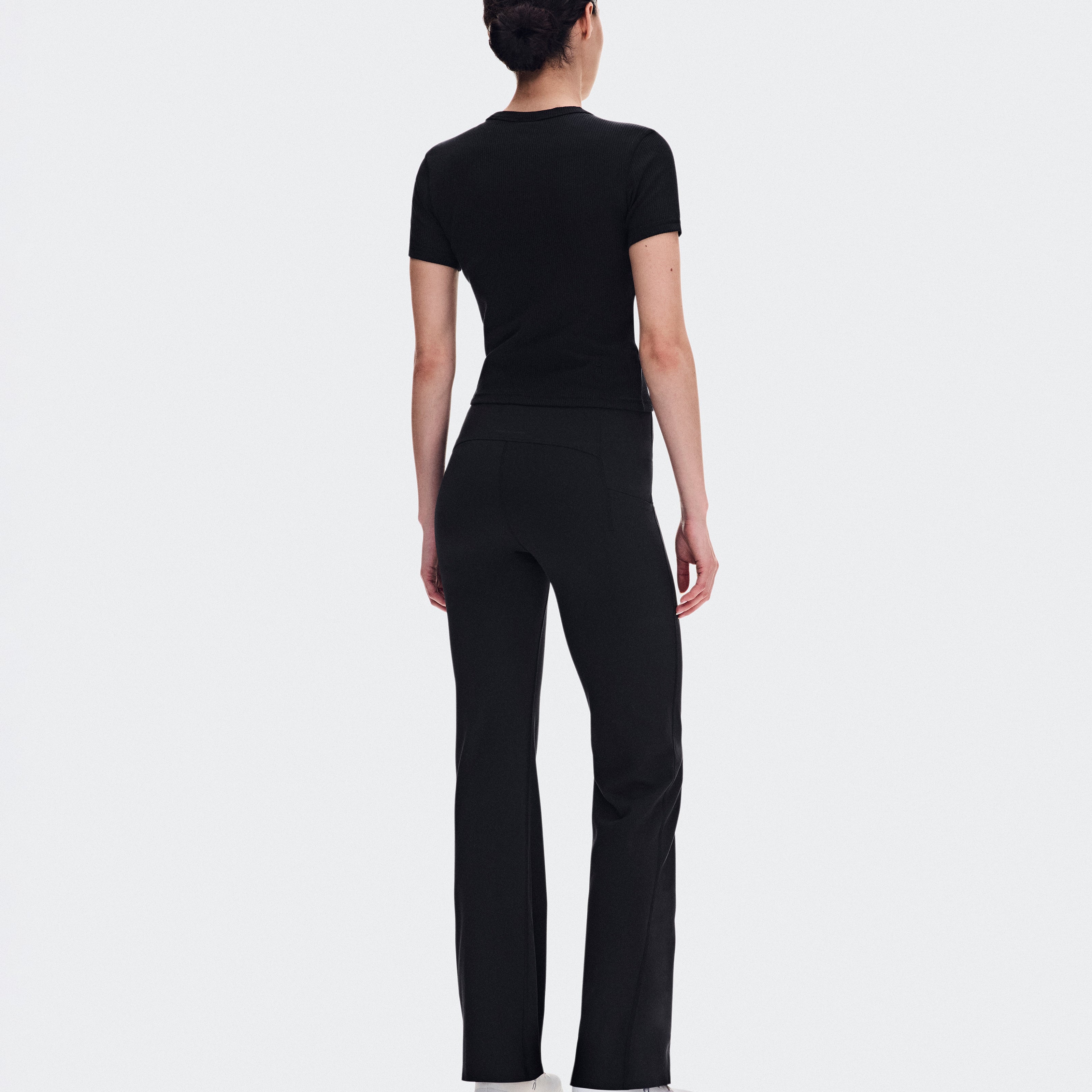 Polera On All-Day Ribbed T-Shirt Mujer Negro