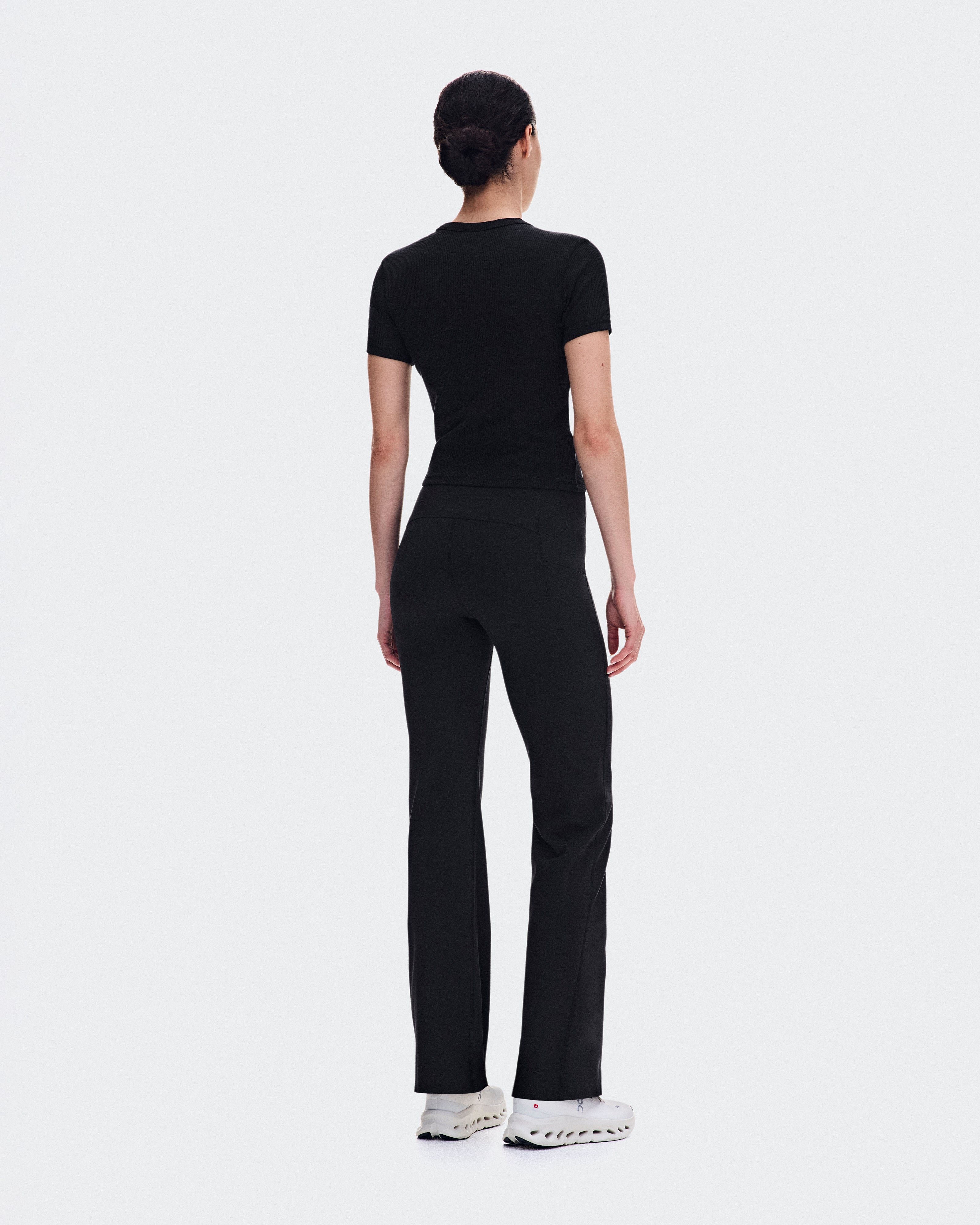 Polera On All-Day Ribbed T-Shirt Mujer Negro