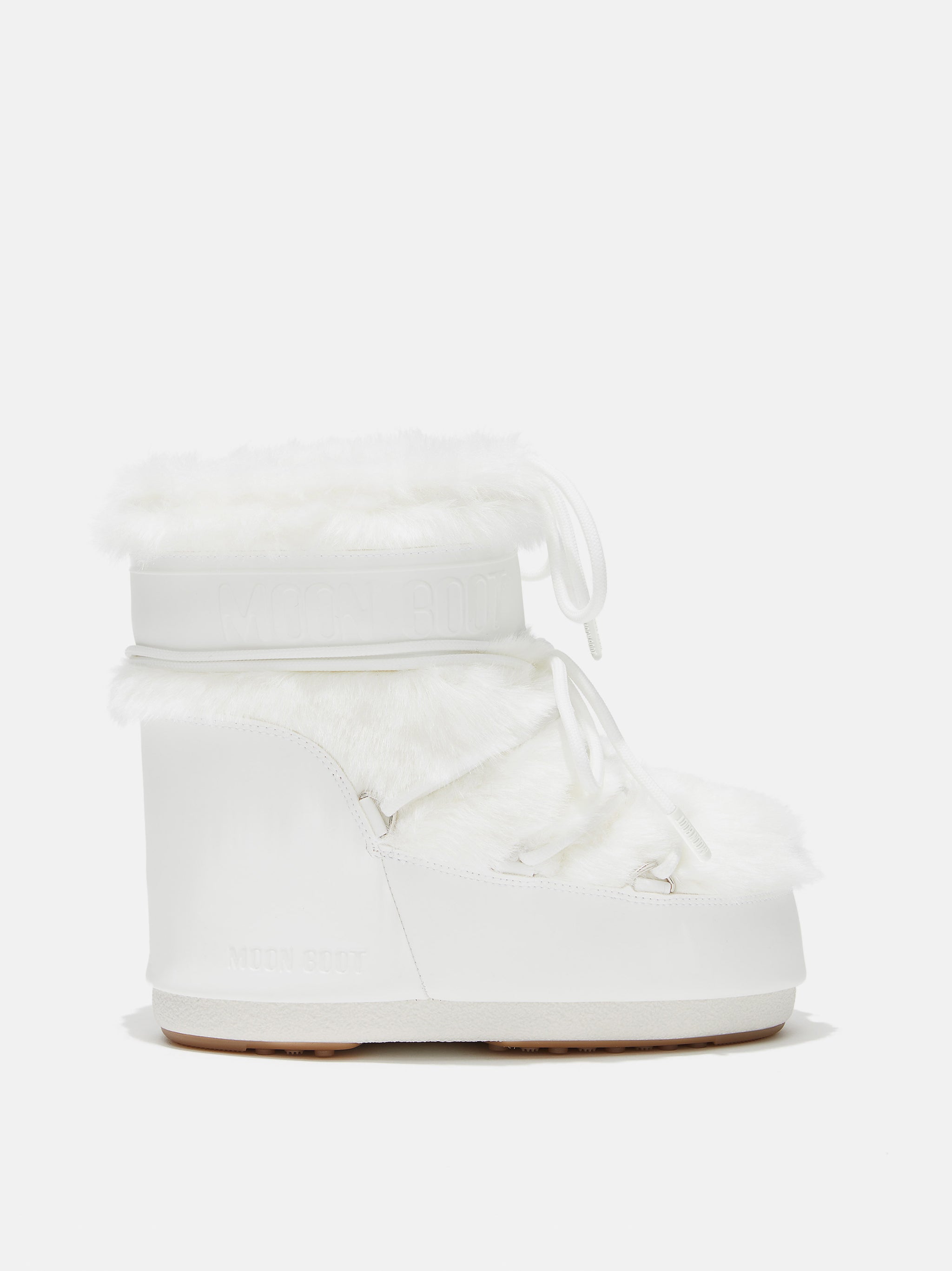 Icon Low Faux Fur White Botas Uso Diario Unisex Moon Boot