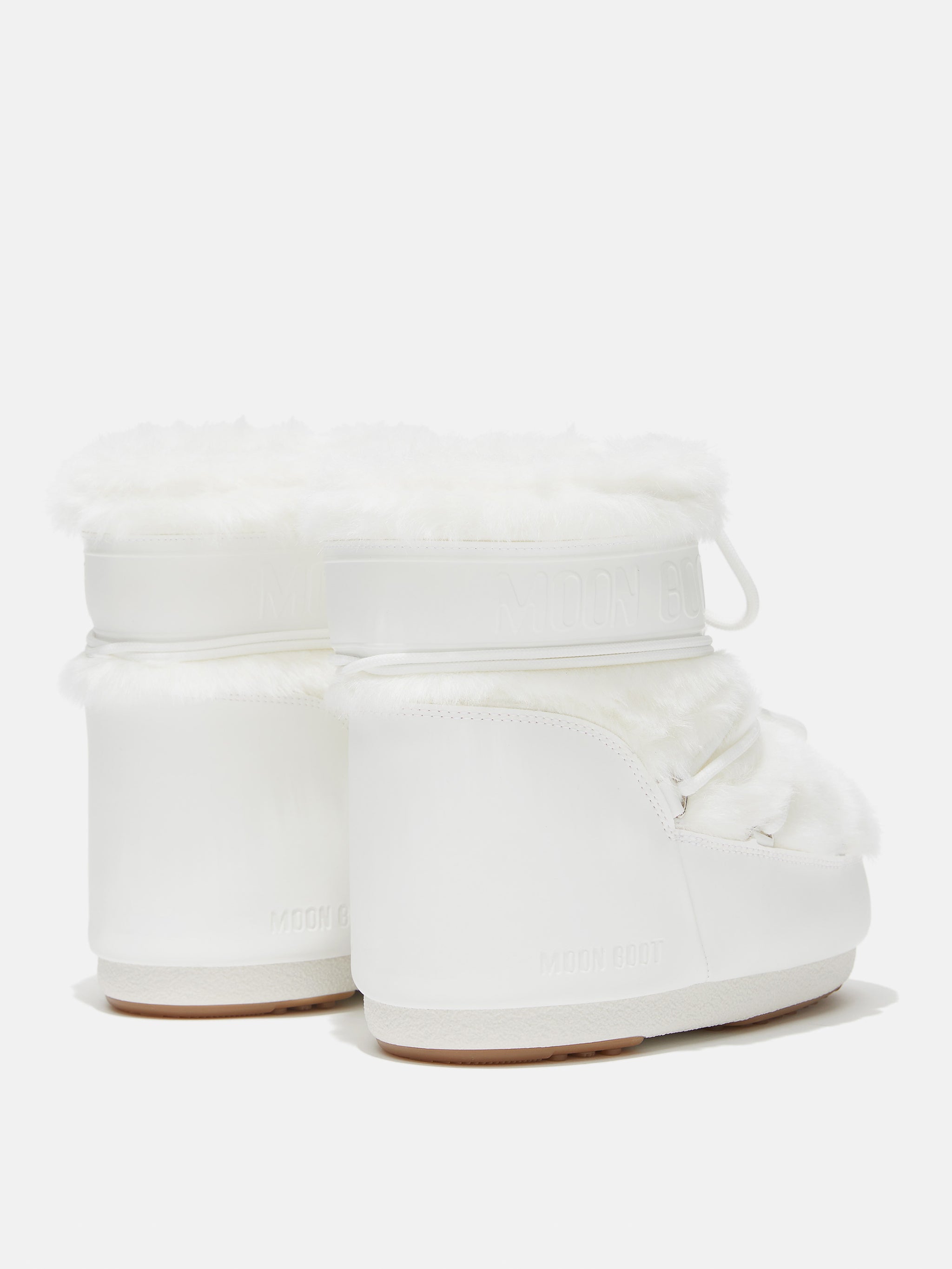 Icon Low Faux Fur White Botas Uso Diario Unisex Moon Boot