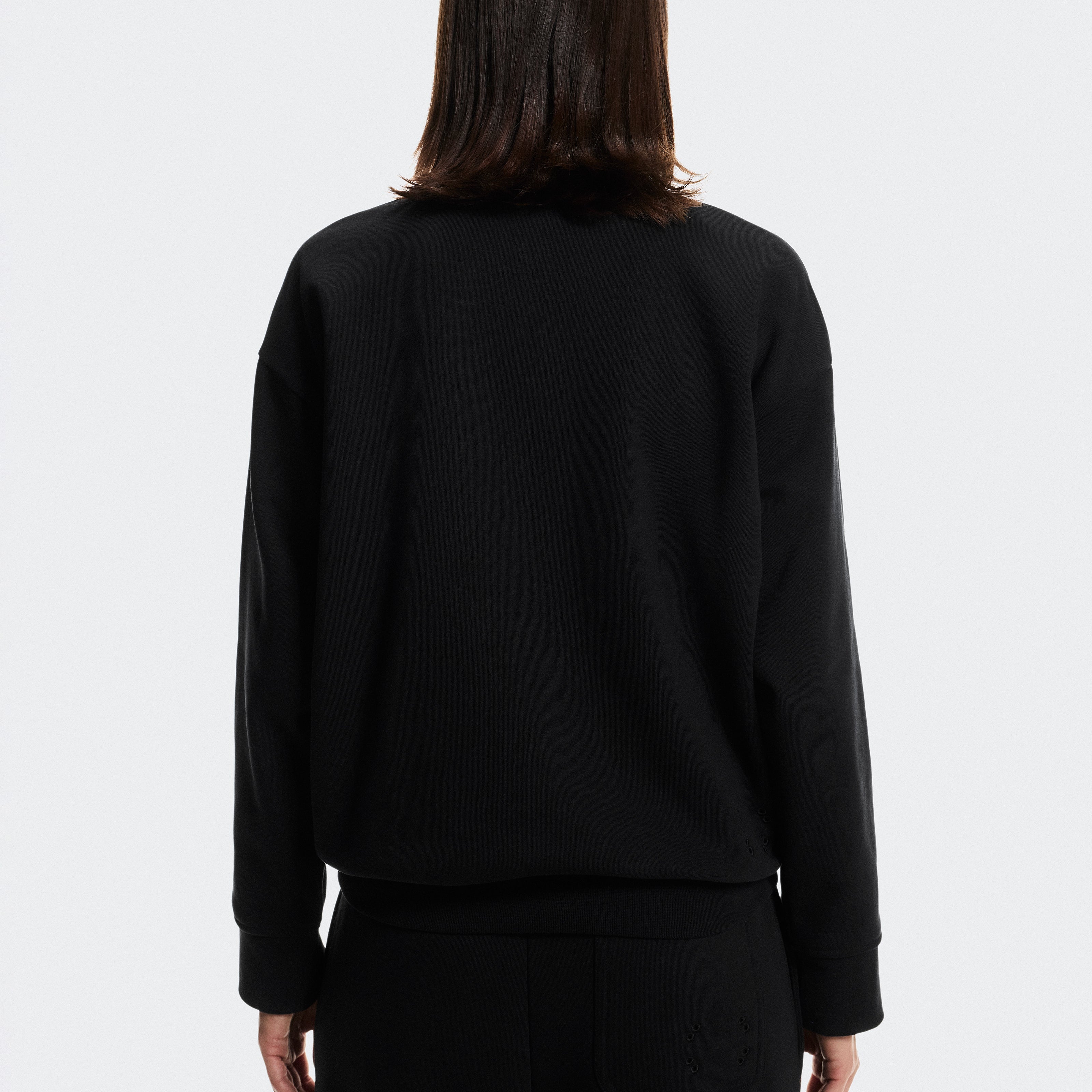 4 Zip Polerón Mujer Negro
