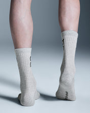 Logo Sock High 3P Calcetines Unisex Gris