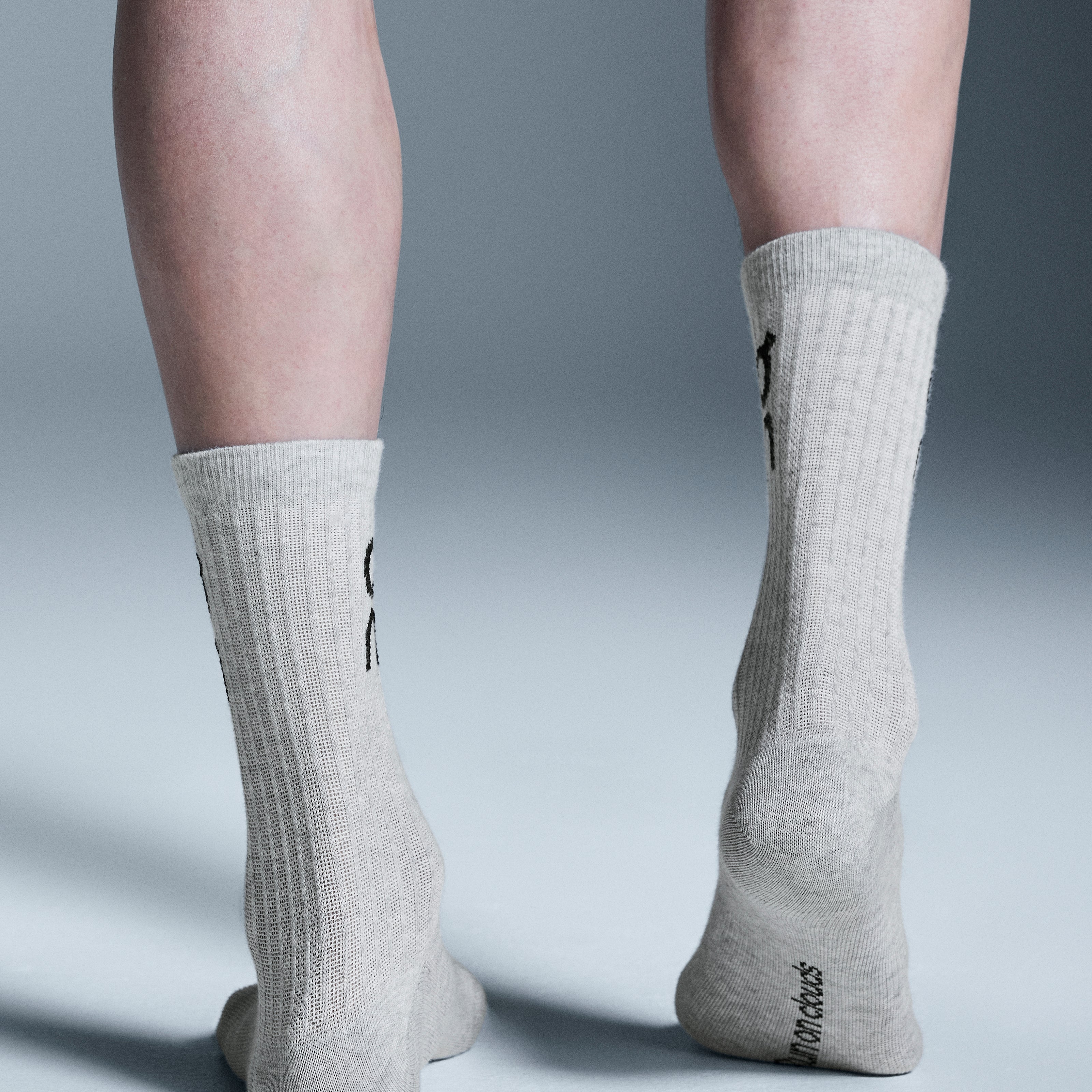 Logo Sock High 3P Calcetines Unisex Gris