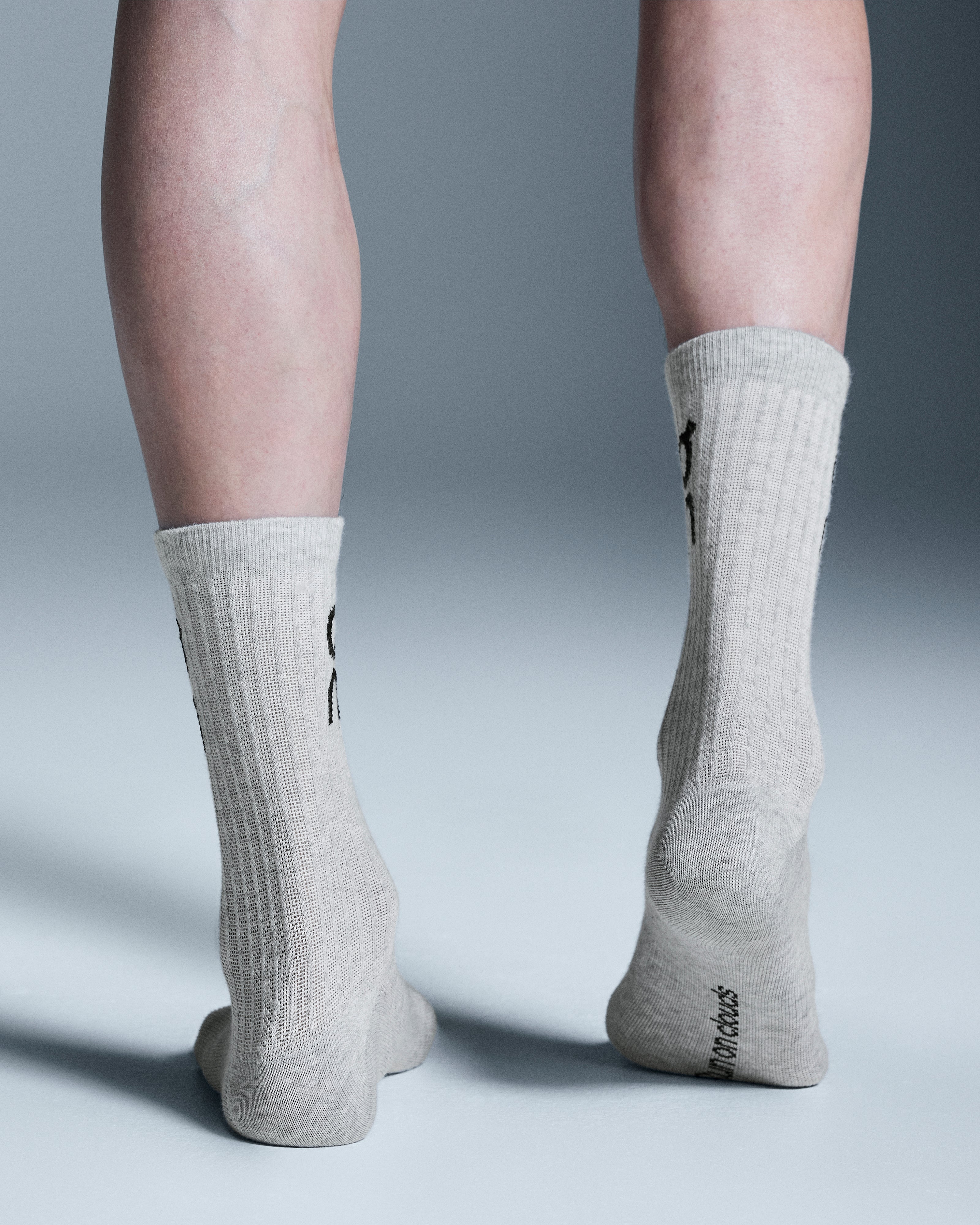 Logo Sock High 3P Calcetines Unisex Gris