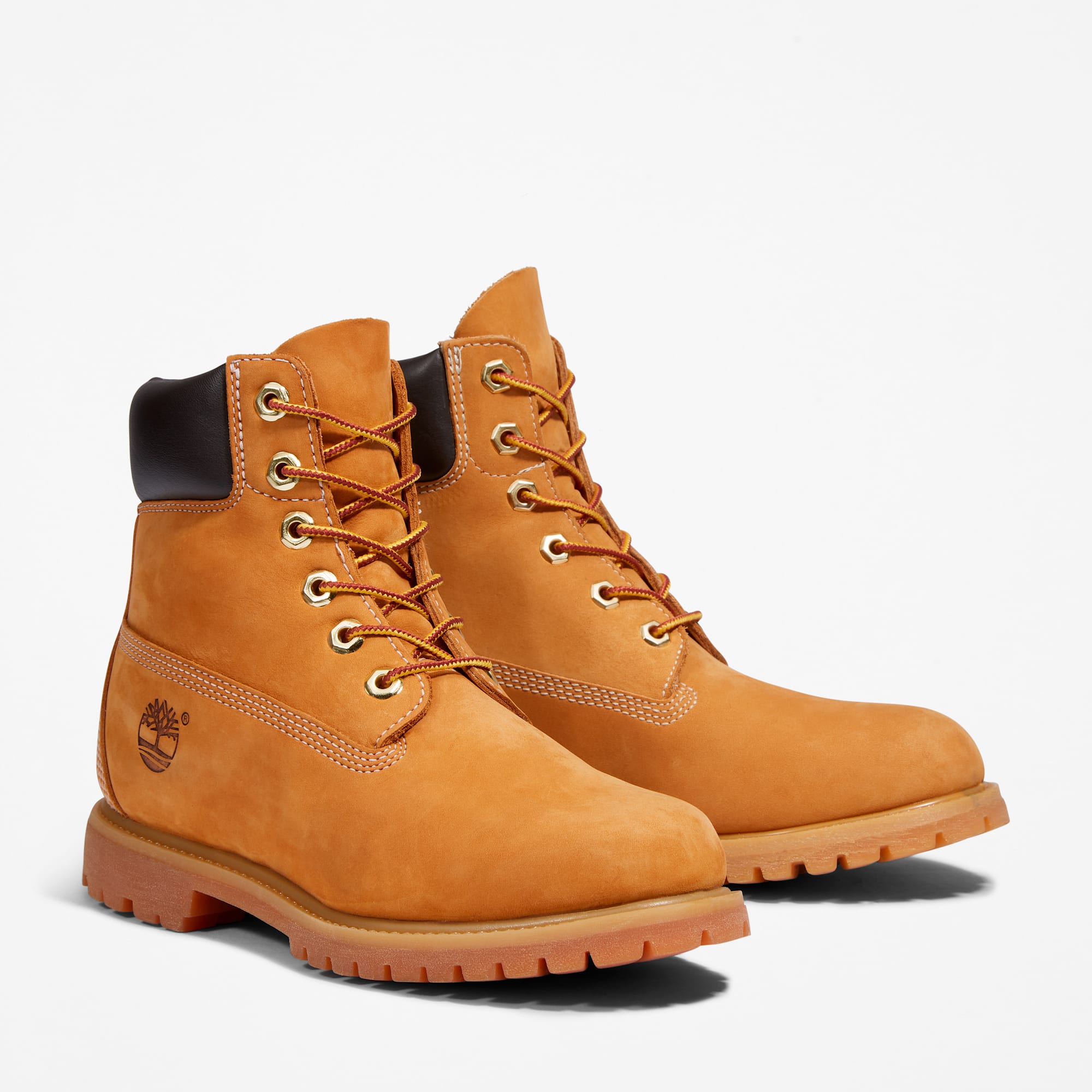 Botas Premium 6 Inch Lace Up Waterproof Horma Ancha Mujer Amarillo