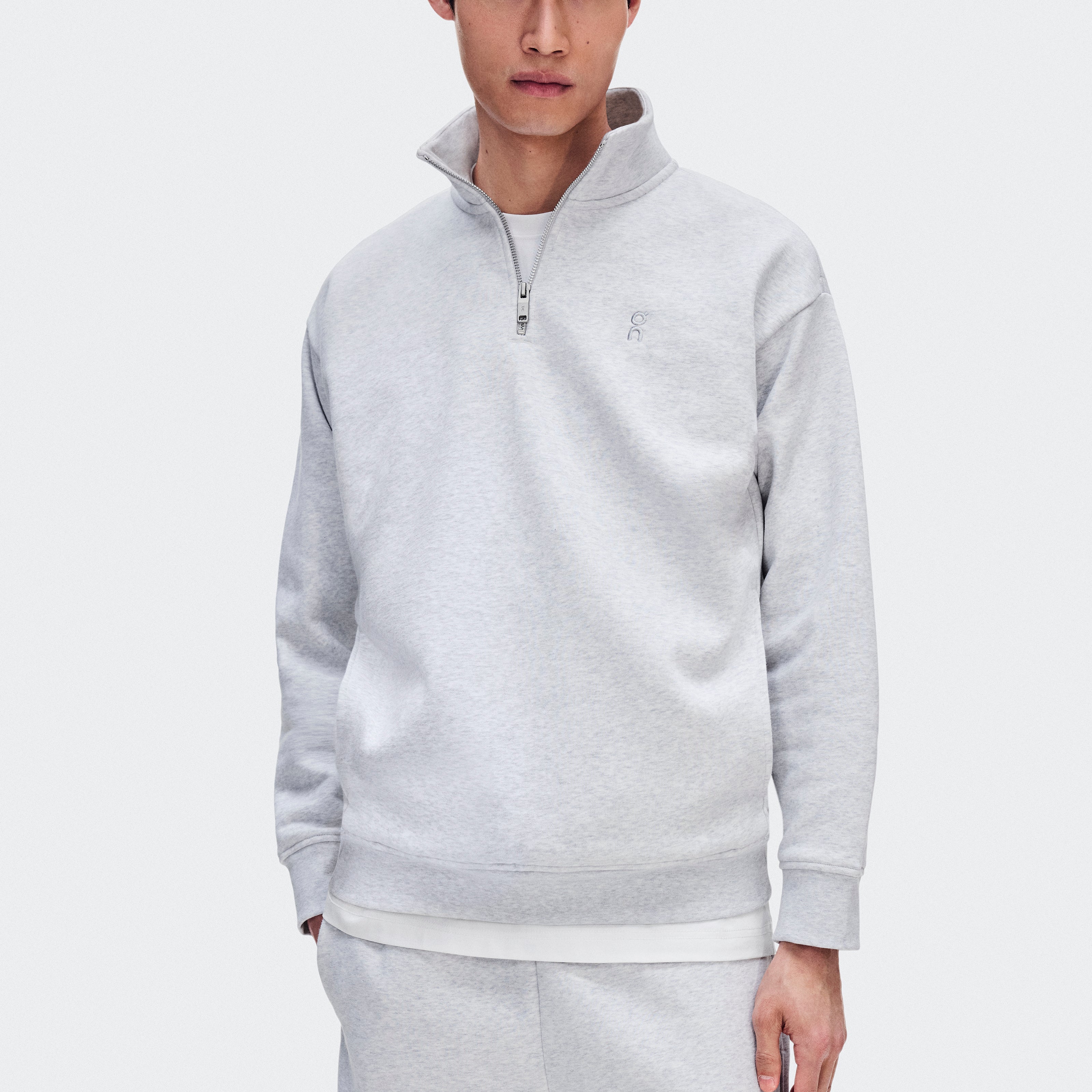4 Zip Polerón Hombre Gris