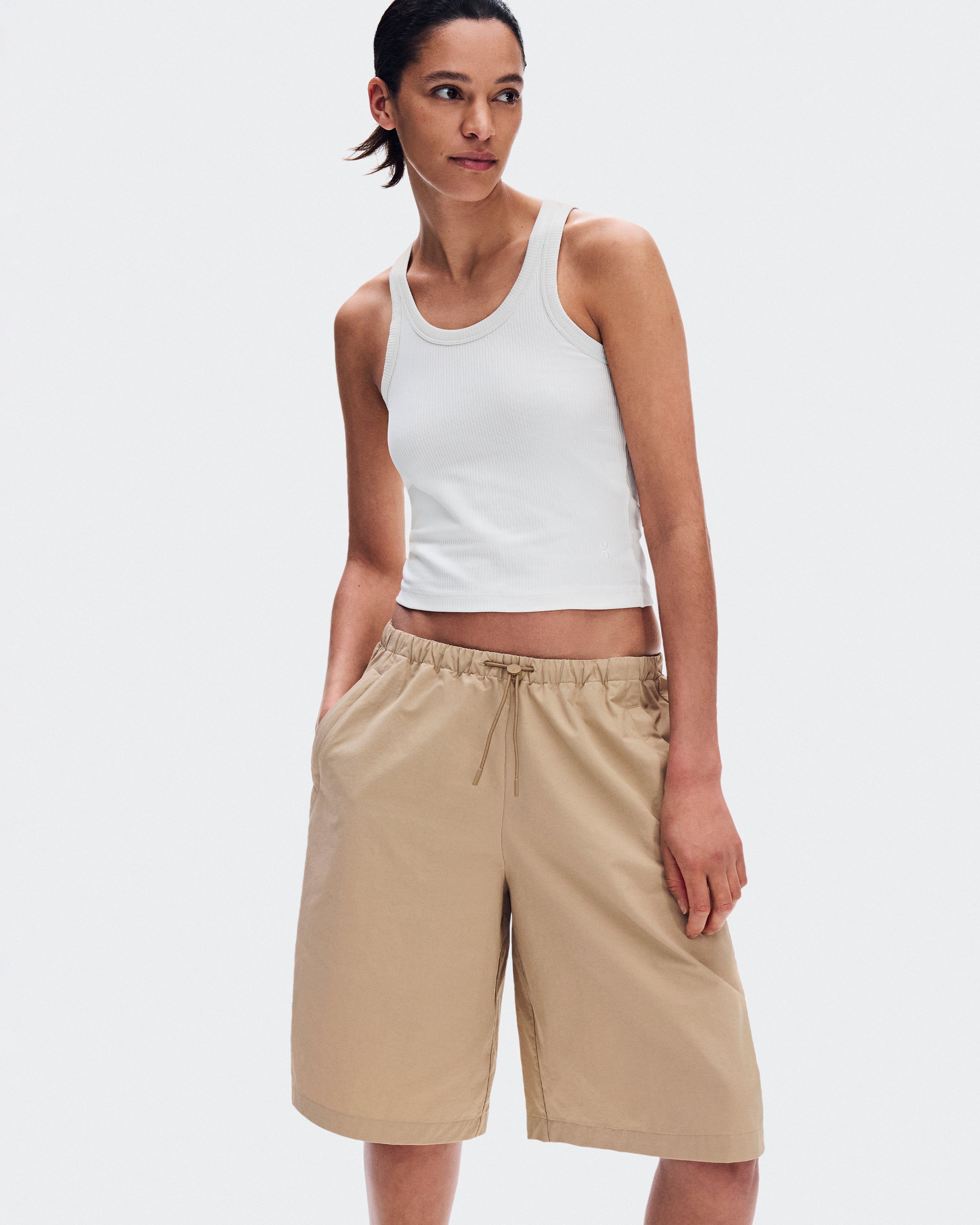 Short On Bermuda Shorts Mujer Beige