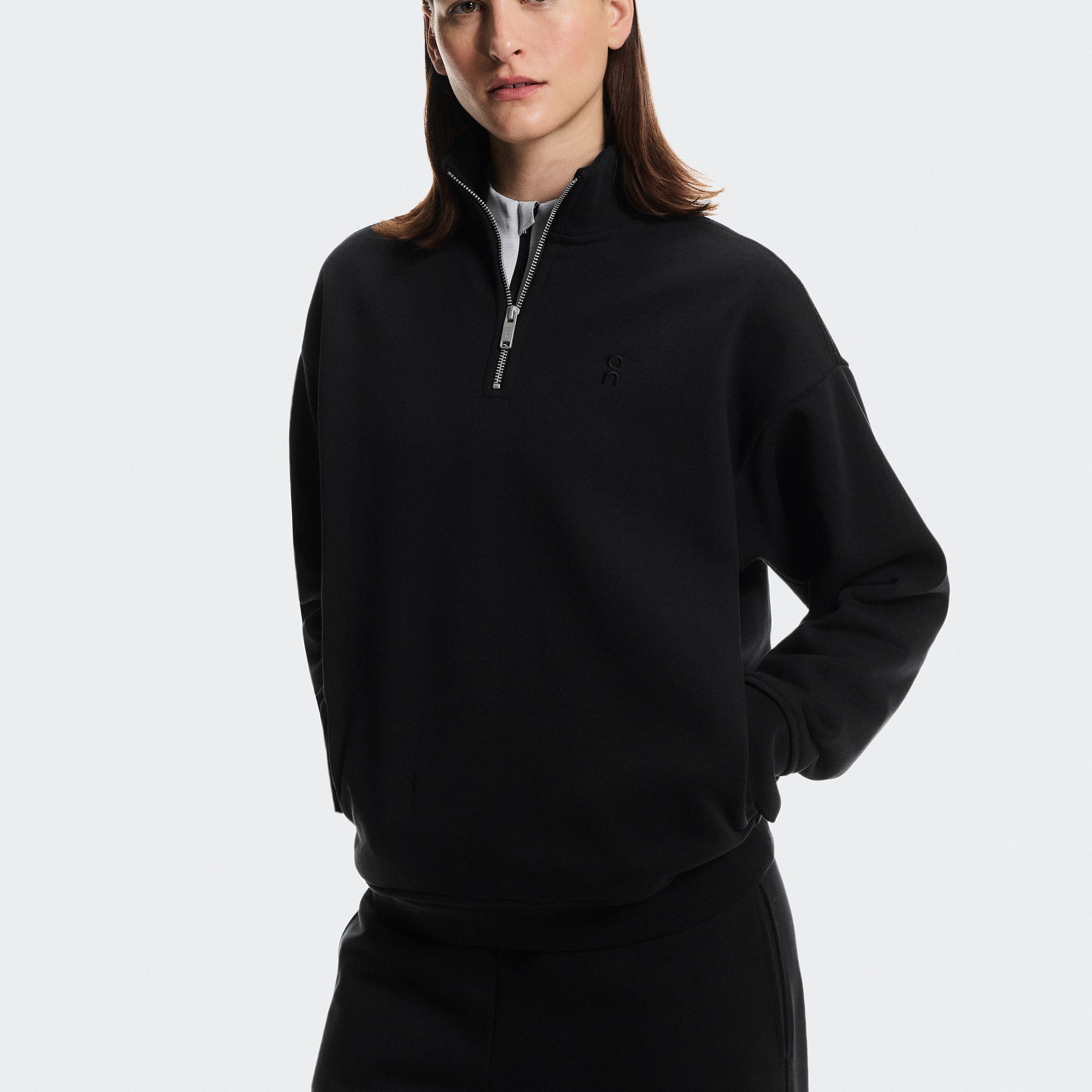 4 Zip Polerón Mujer Negro