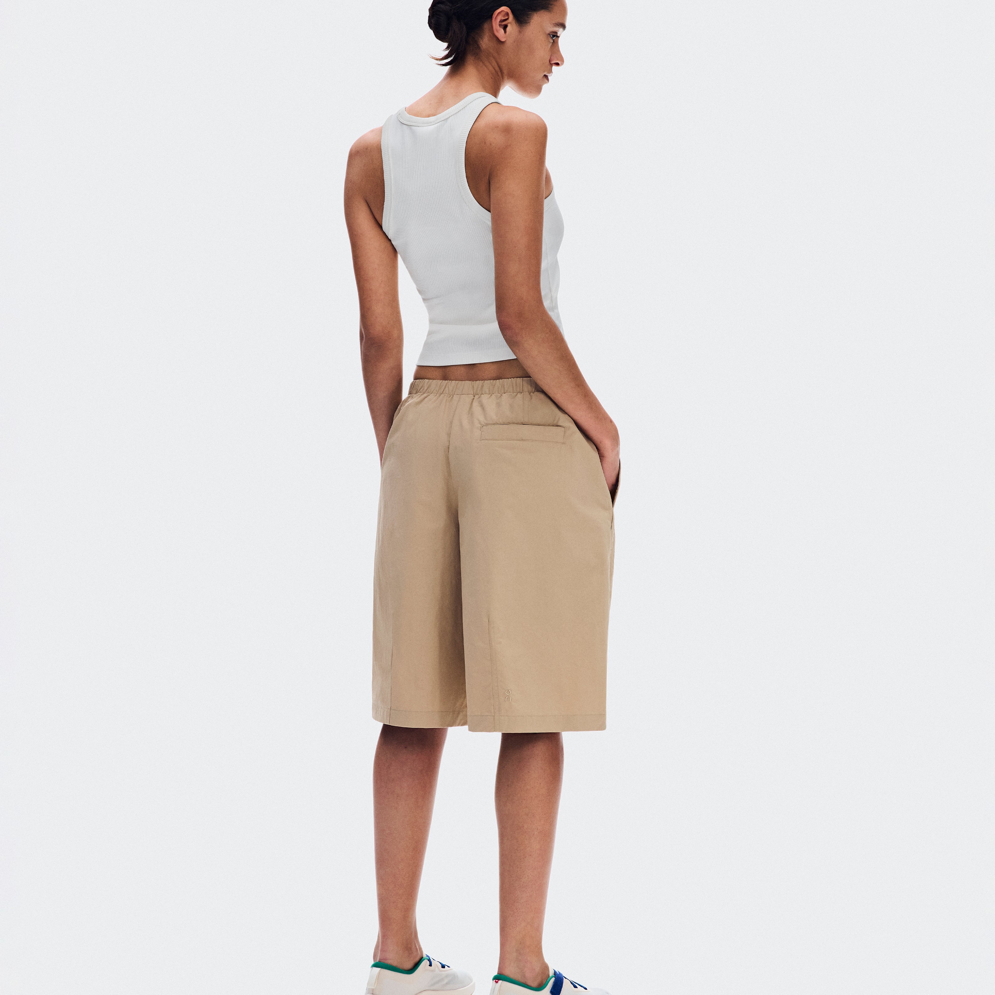 Short On Bermuda Shorts Mujer Beige