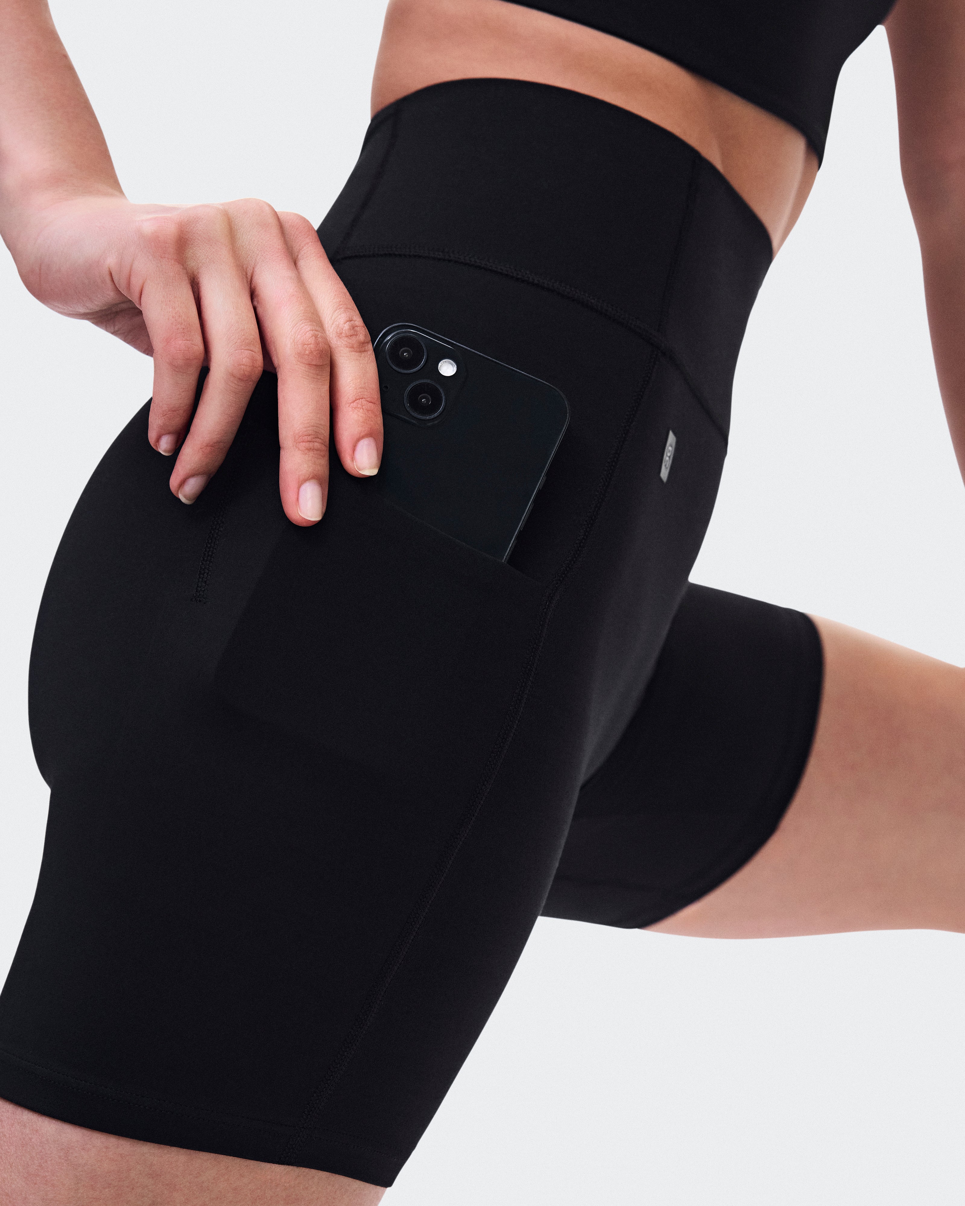Studio Leggings Short 6" Calza Mujer Negro