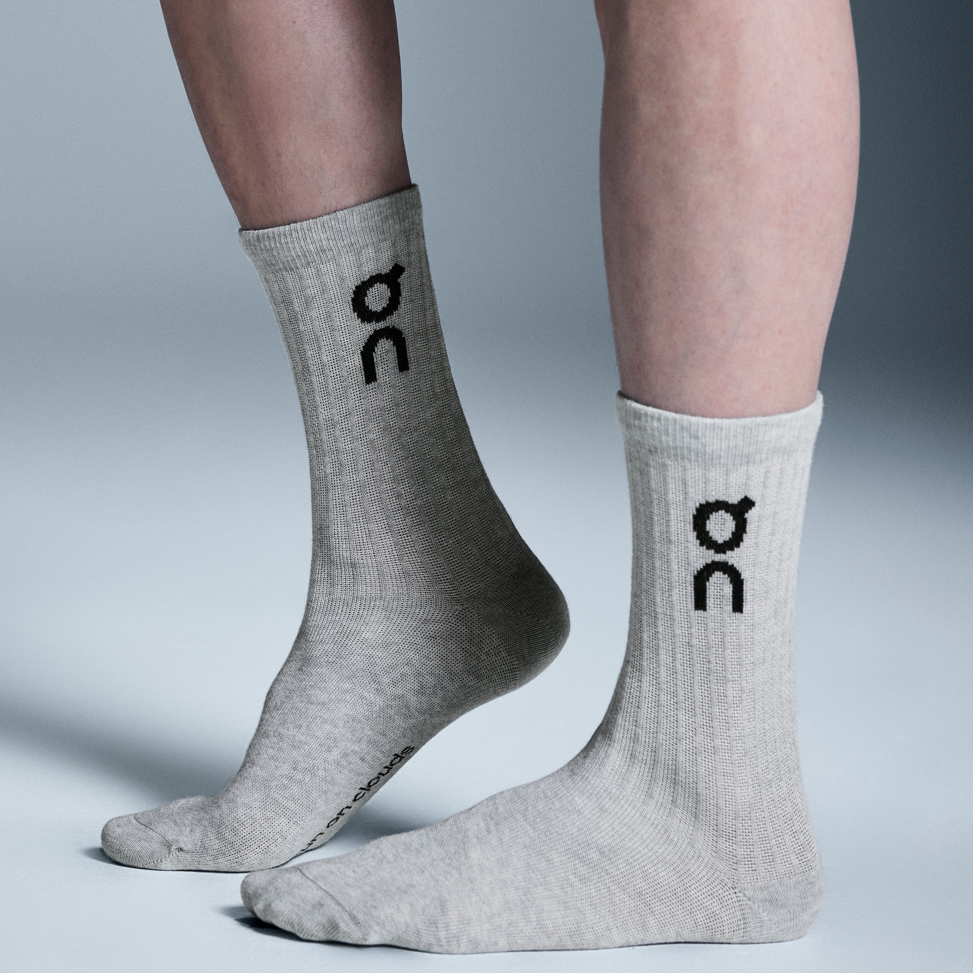 Logo Sock High 3P Calcetines Unisex Gris