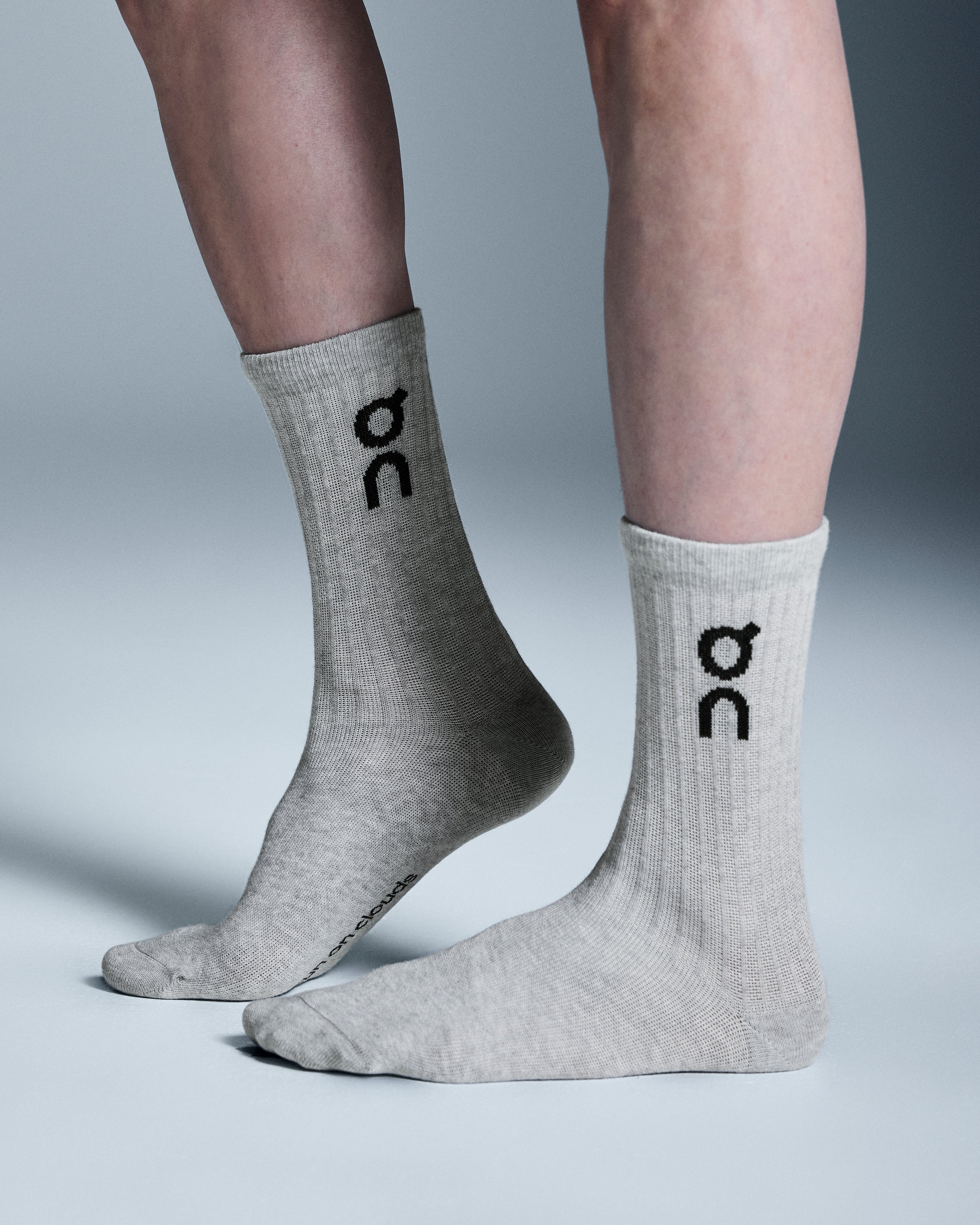 Logo Sock High 3P Calcetines Unisex Gris