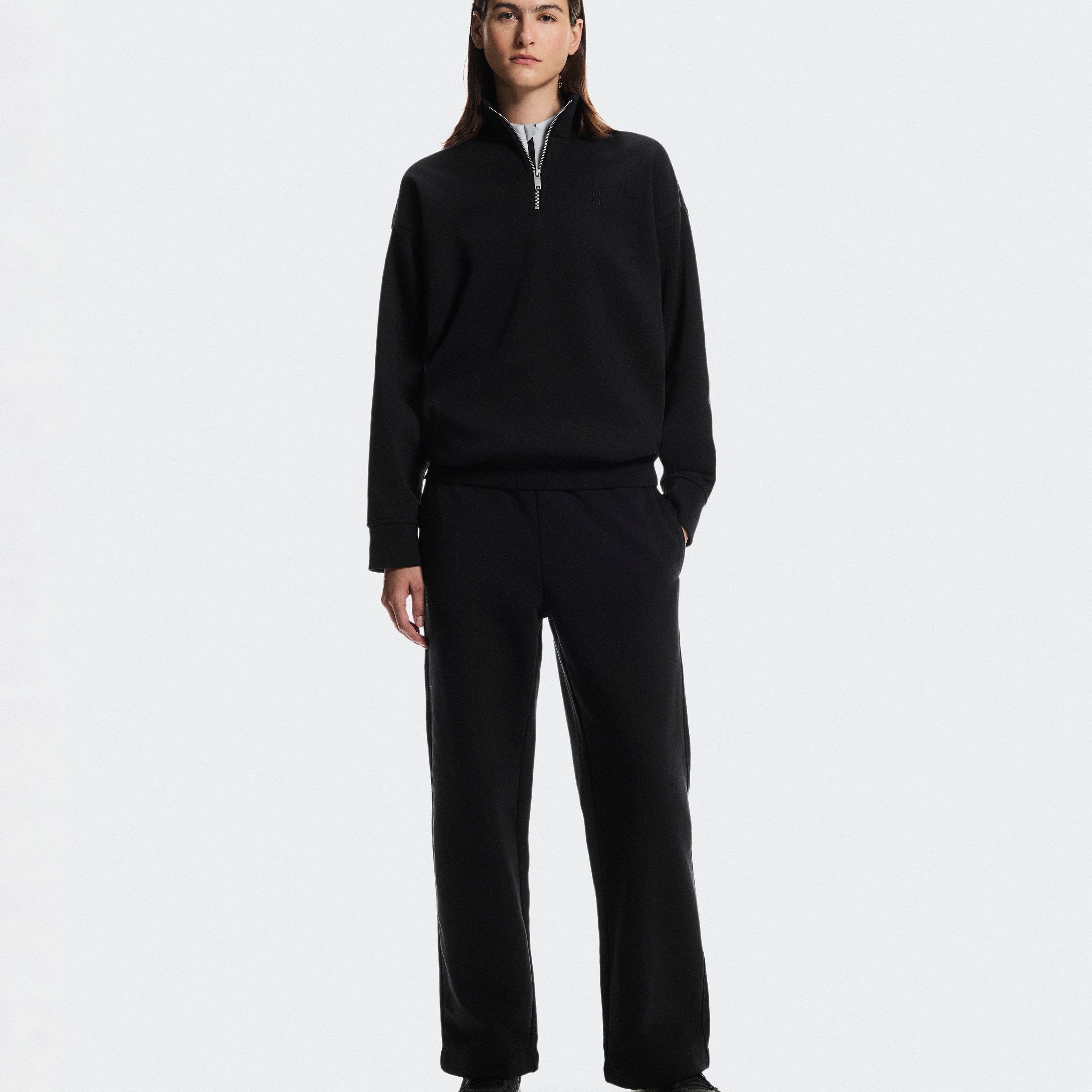 4 Zip Polerón Mujer Negro