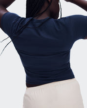 Polera On All-Day Ribbed T-Shirt Mujer Azul